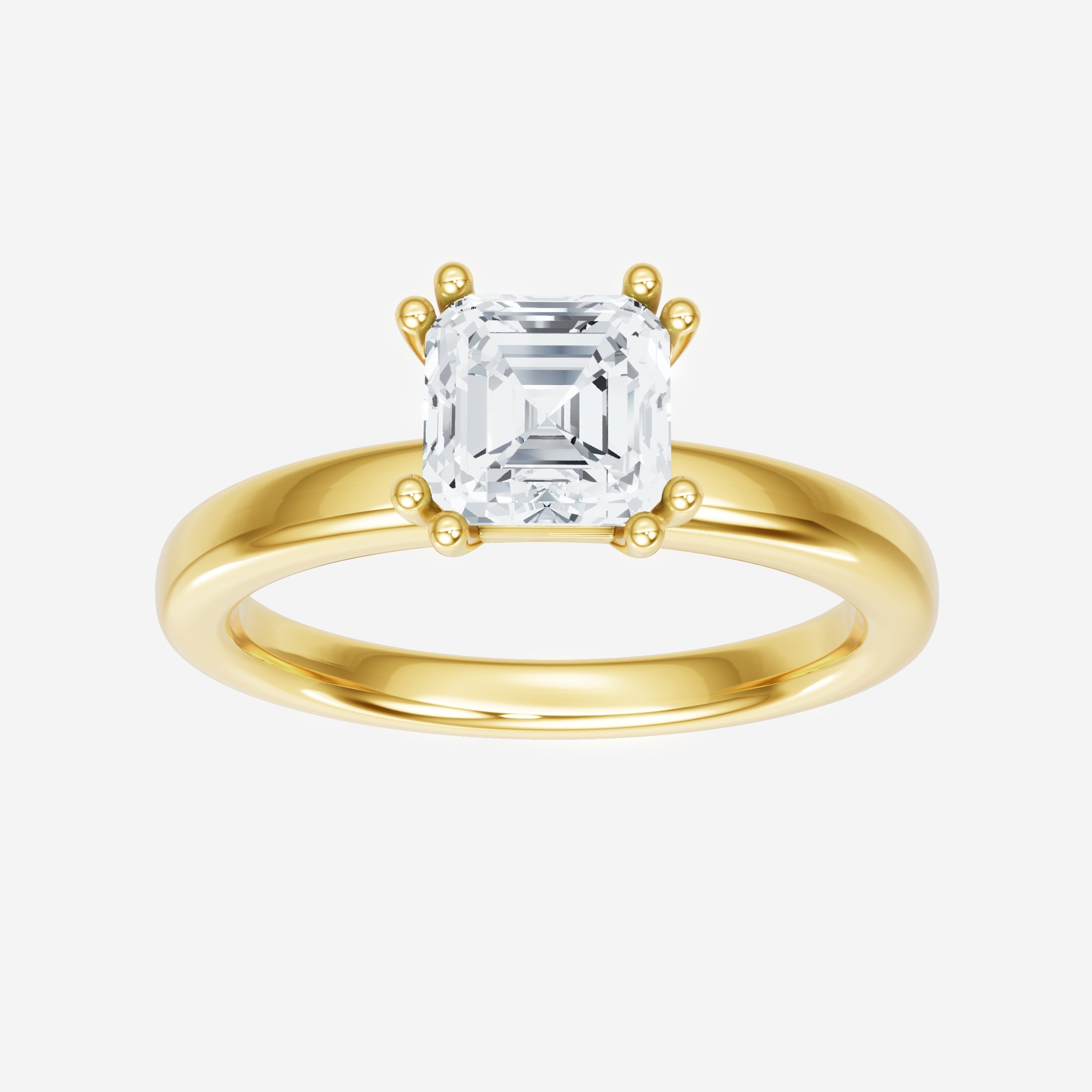 Anillo Asscher de doble halo