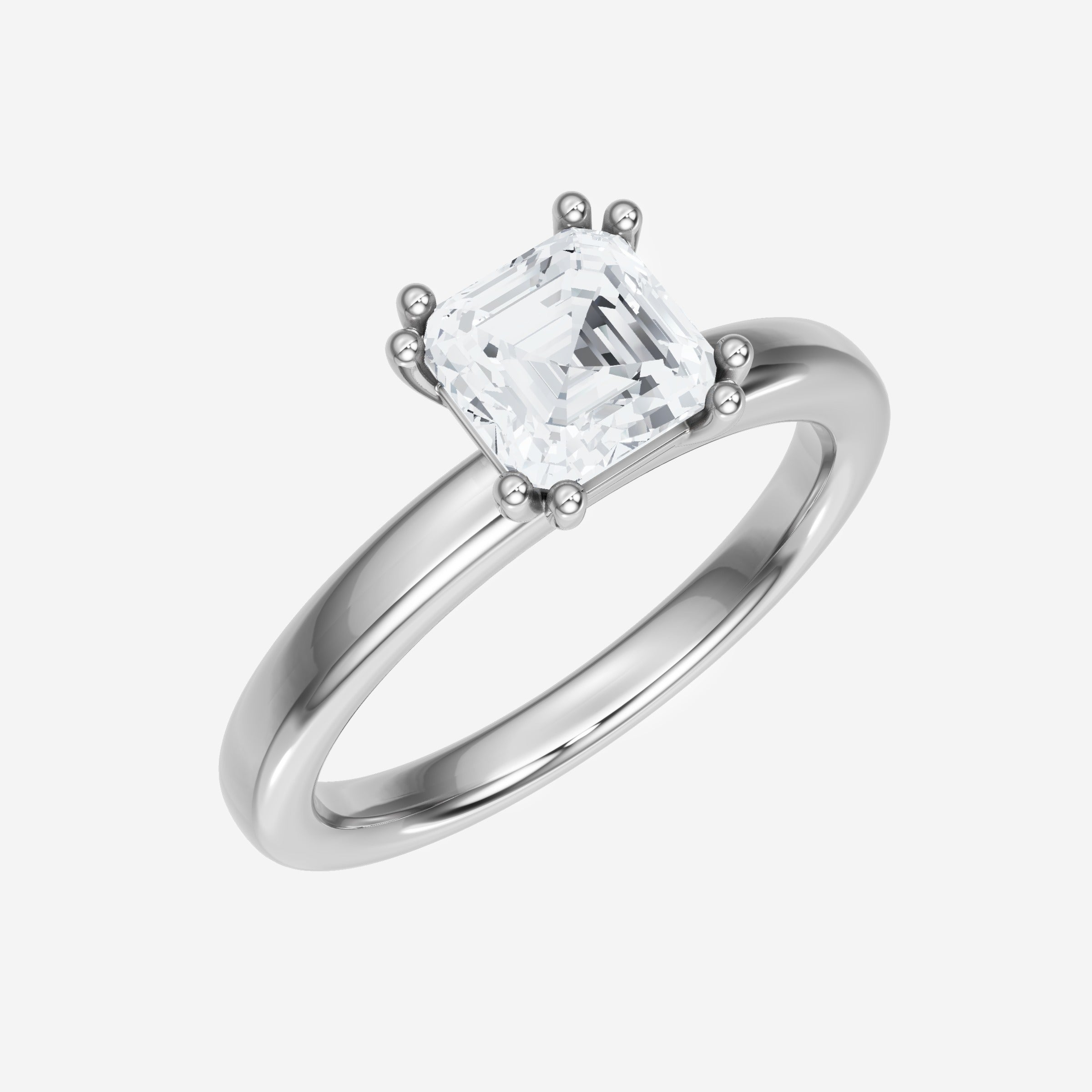 Anillo Asscher de doble halo