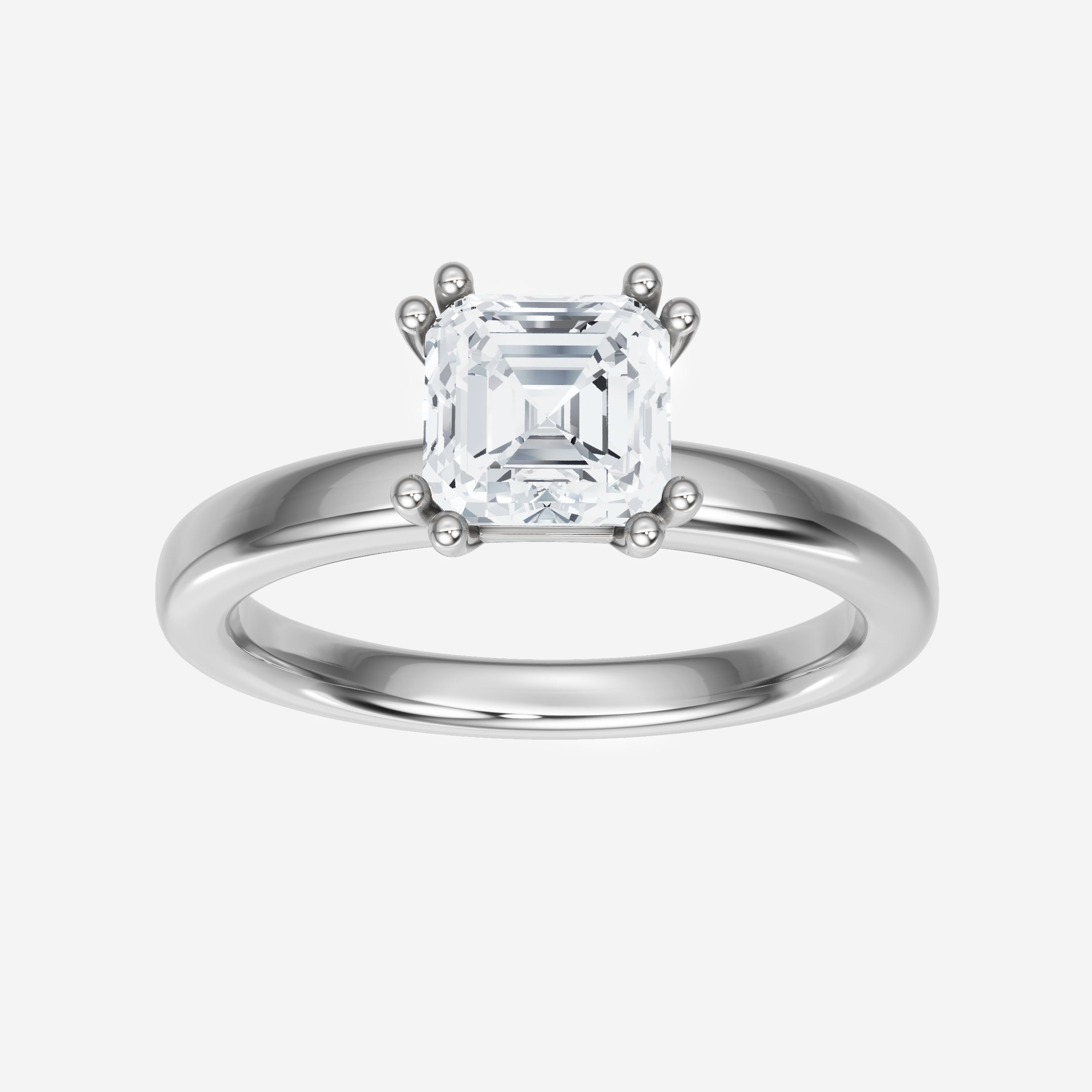 Asscher Double Halo Ring