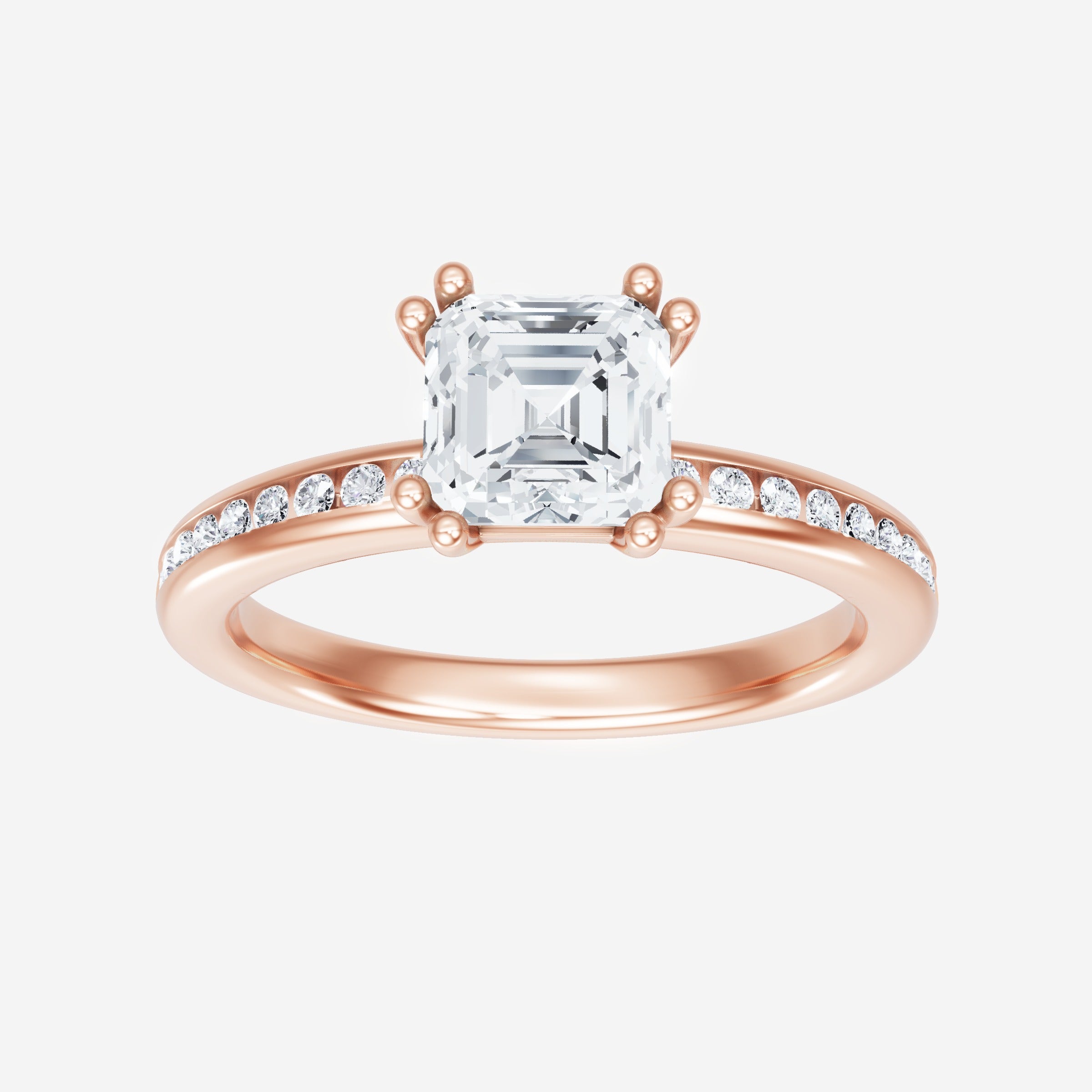 Asscher Double Halo Ring