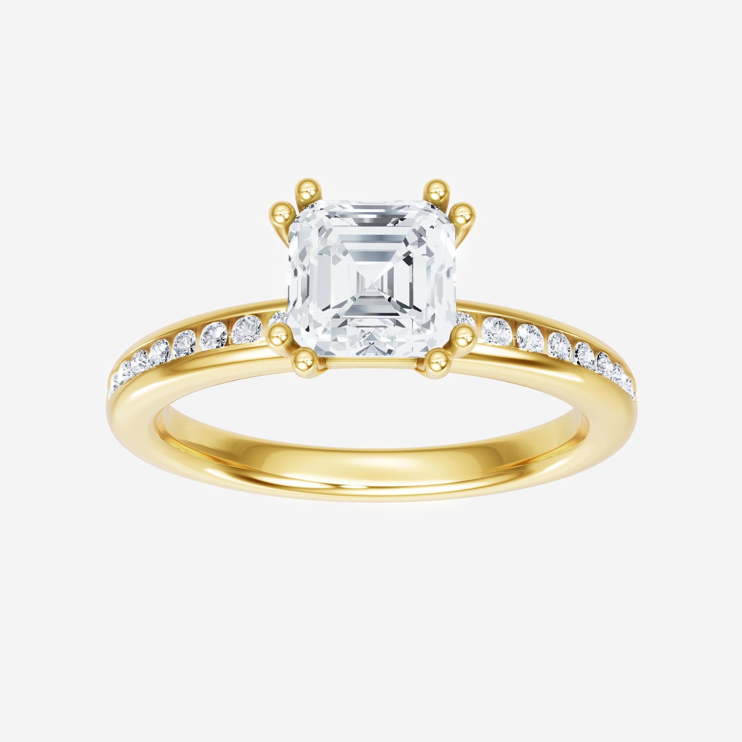 Asscher Double Halo Ring