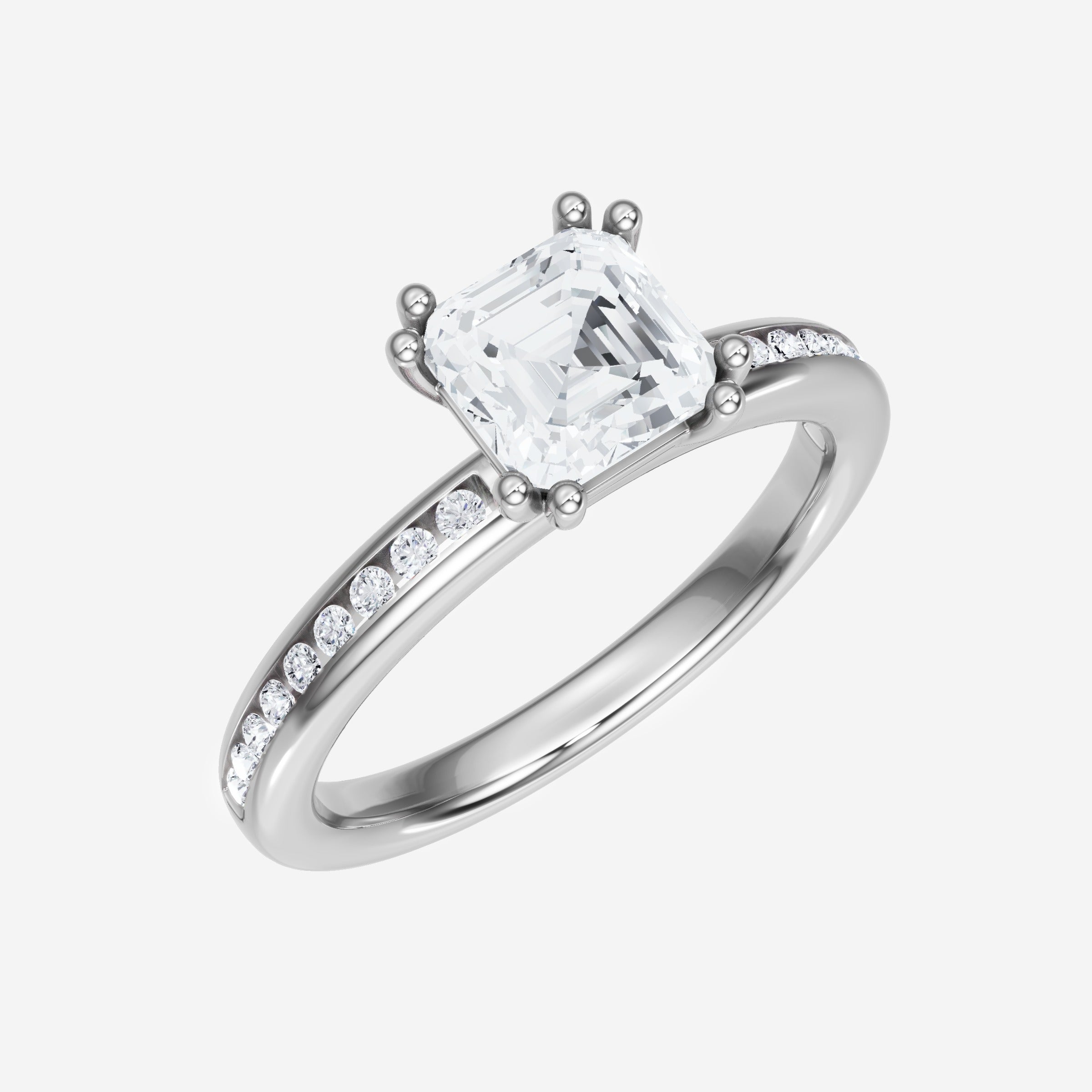 Asscher Double Halo Ring