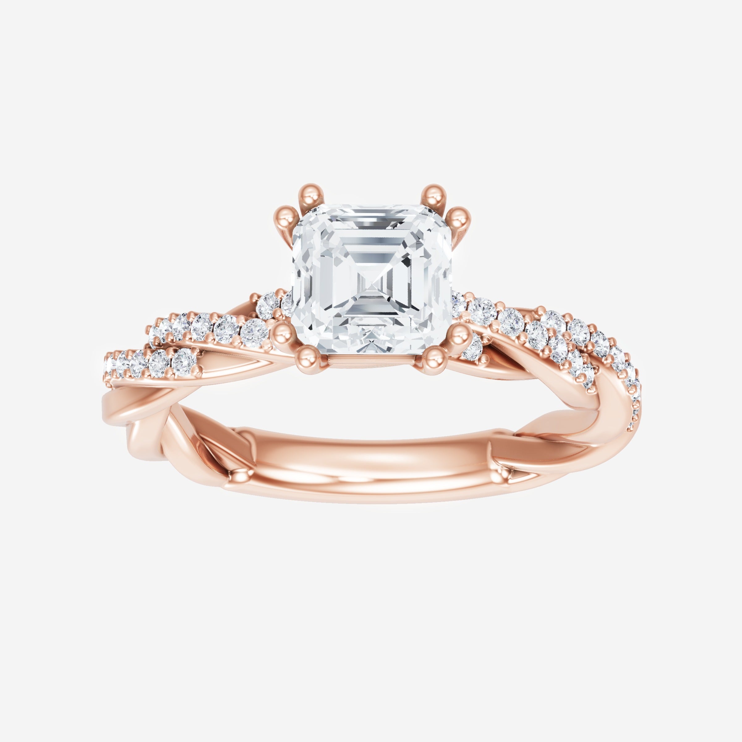 Asscher Double Halo Ring