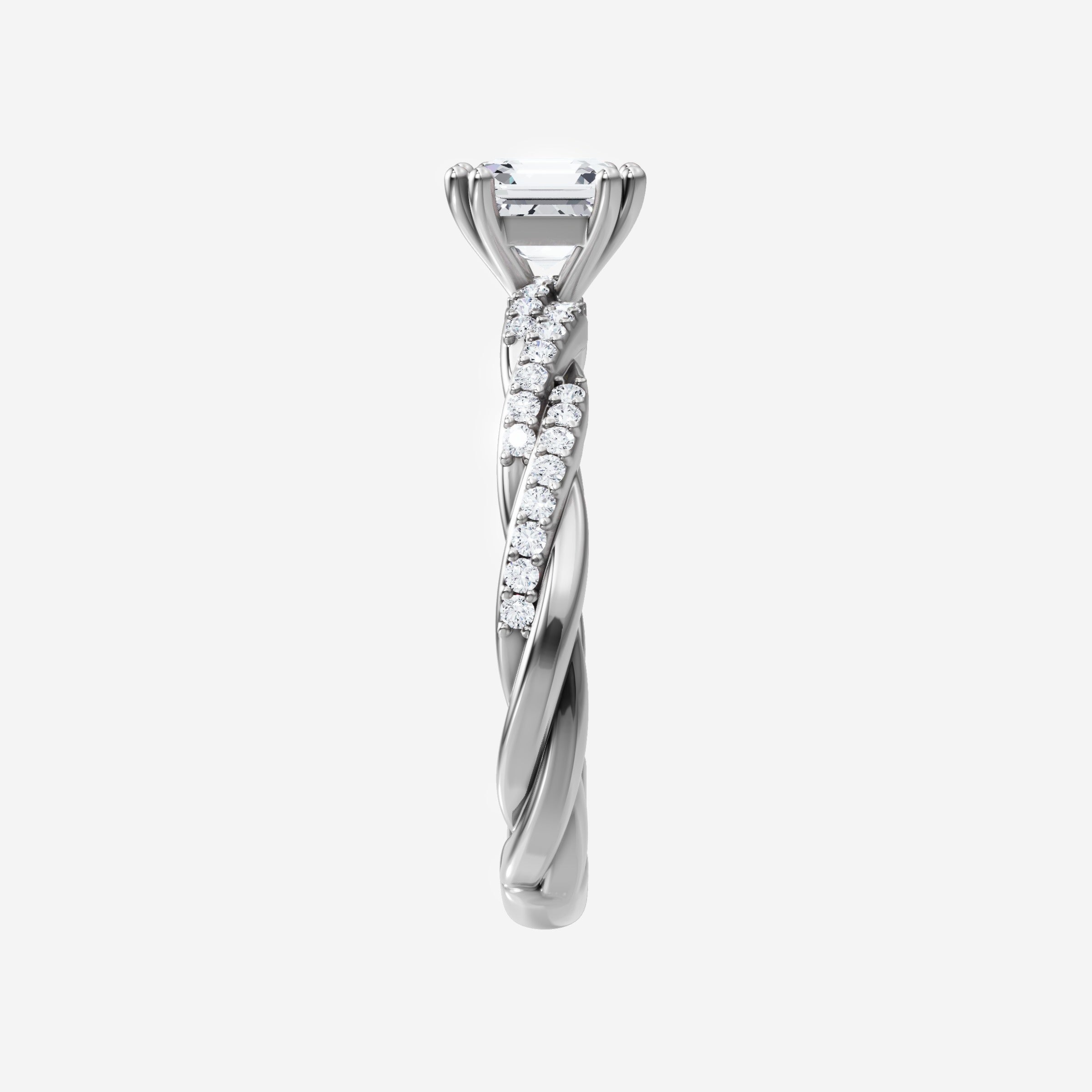 Anillo Asscher de doble halo