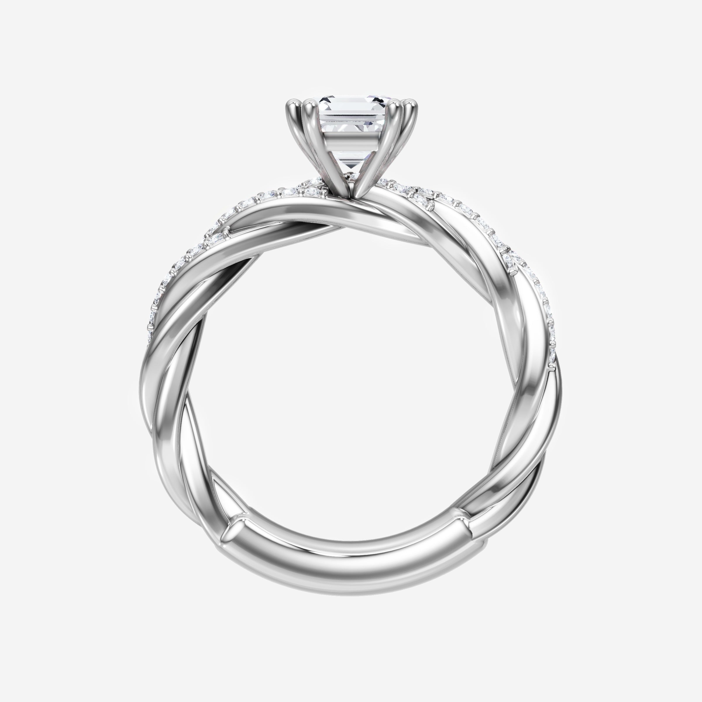 Asscher Double Halo Ring