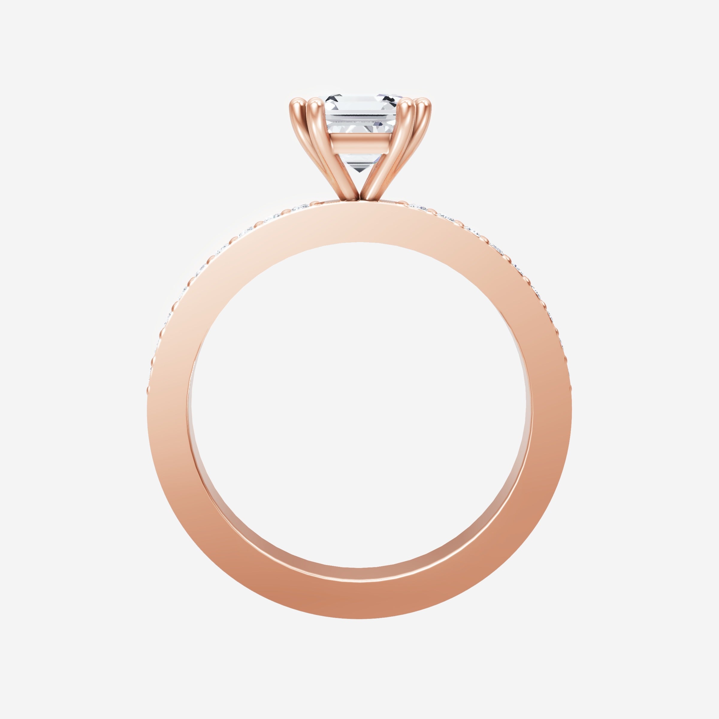 Anillo Asscher de doble halo