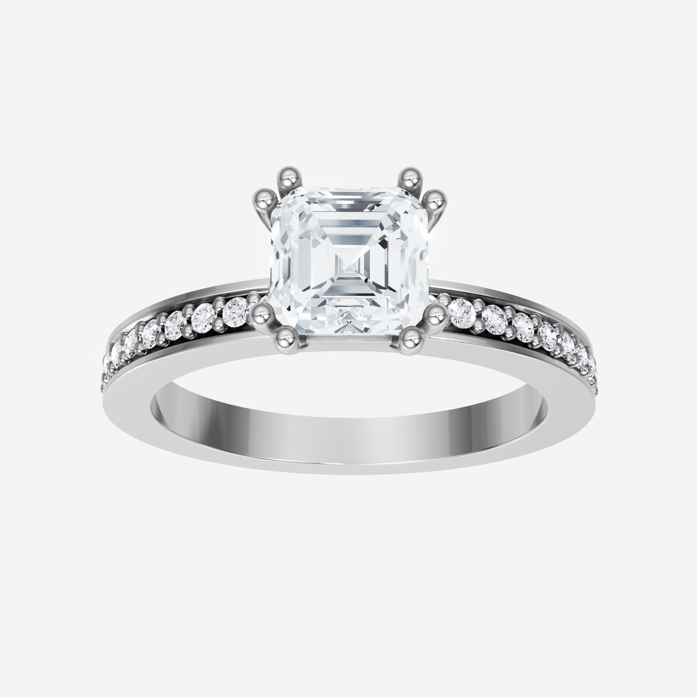 Asscher Double Halo Ring