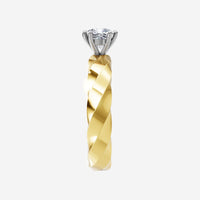 Twisted Shank Cushion Solitaire Lab Grown Diamond Ring (1–5 CT)