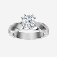 Twisted Shank Cushion Solitaire Lab Grown Diamond Ring (1–5 CT)