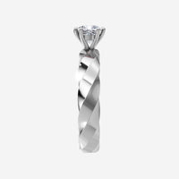 Twisted Shank Cushion Solitaire Lab Grown Diamond Ring (1–5 CT)