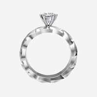 Twisted Shank Cushion Solitaire Lab Grown Diamond Ring (1–5 CT)