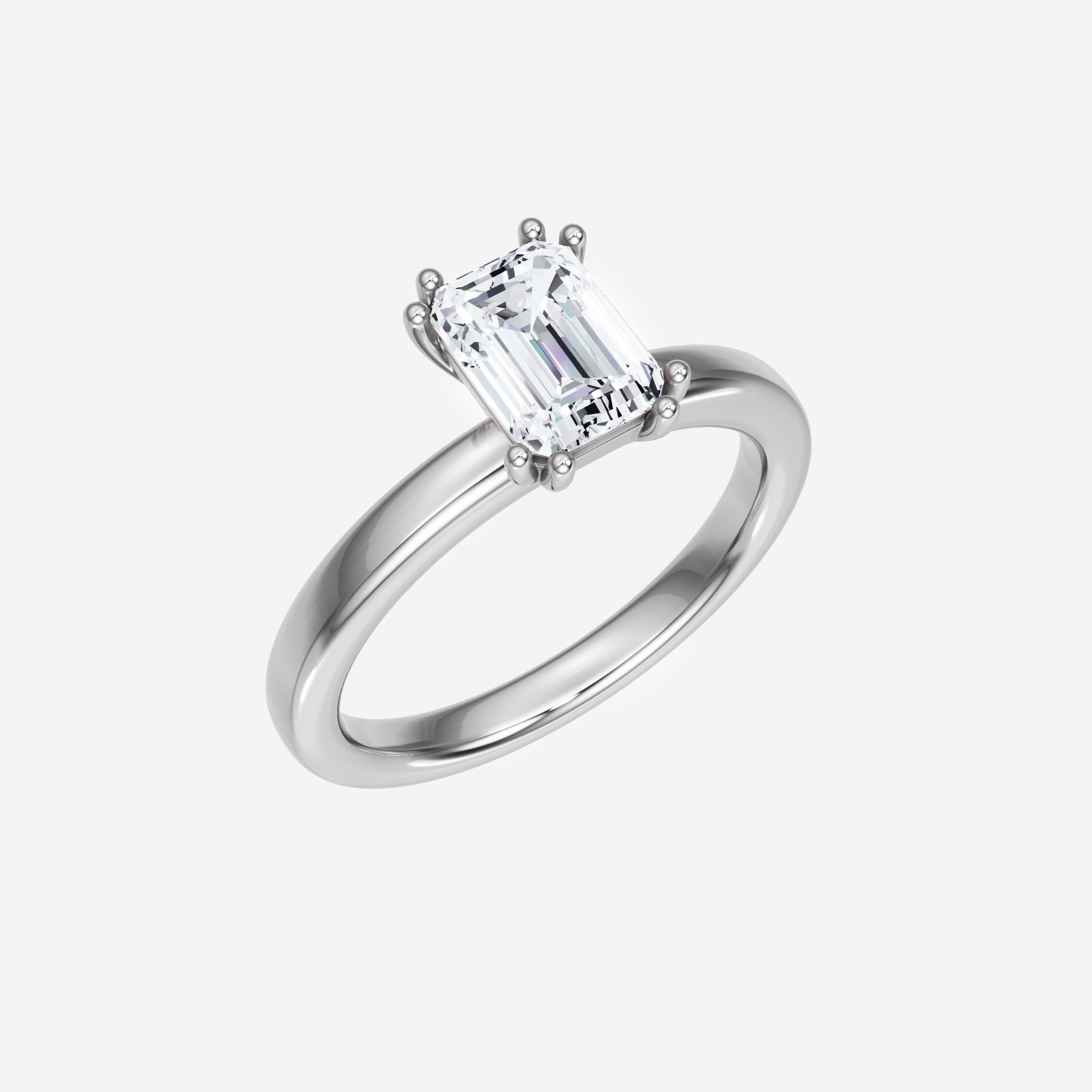 Anillo de esplendor brillante esmeralda