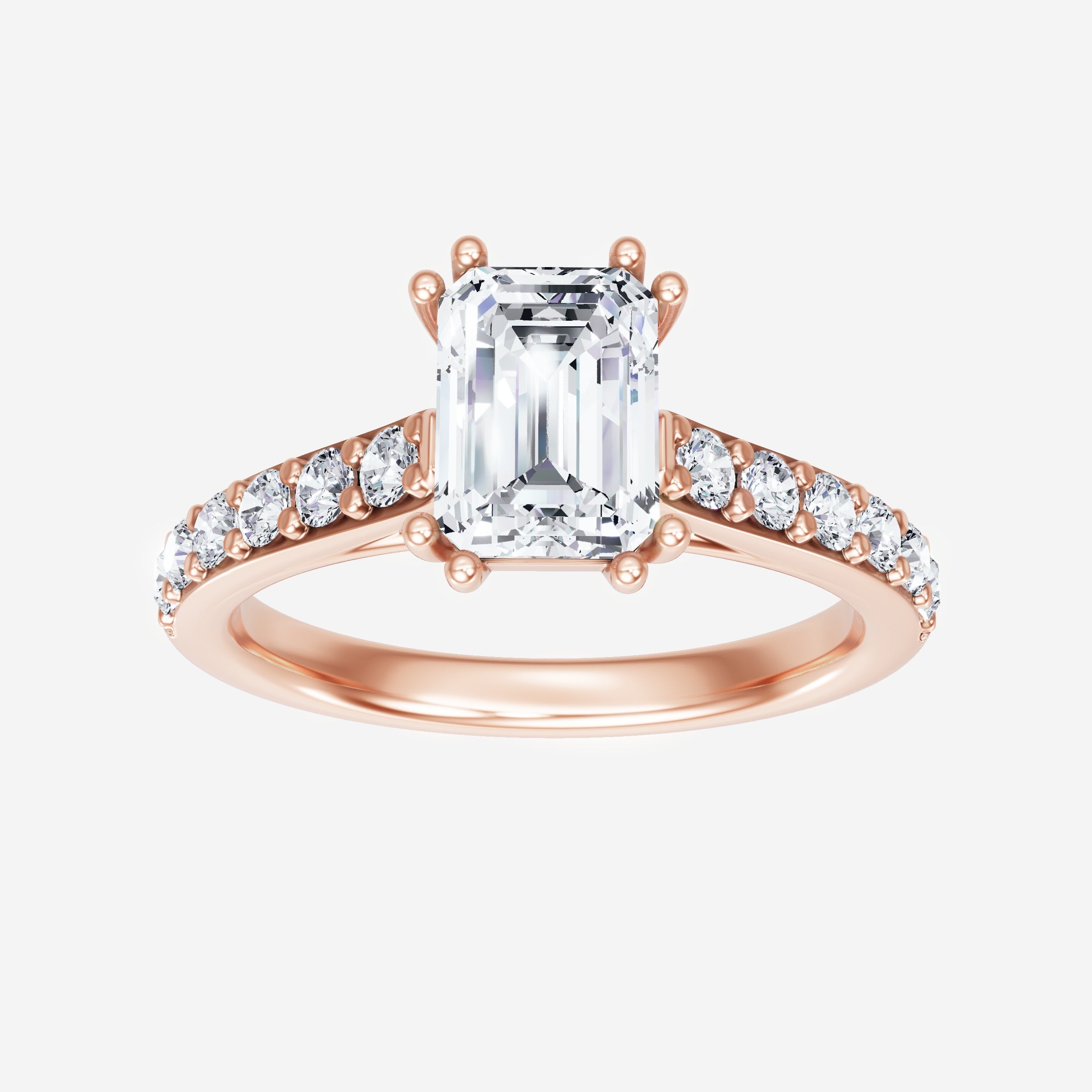 Anillo de esplendor brillante esmeralda