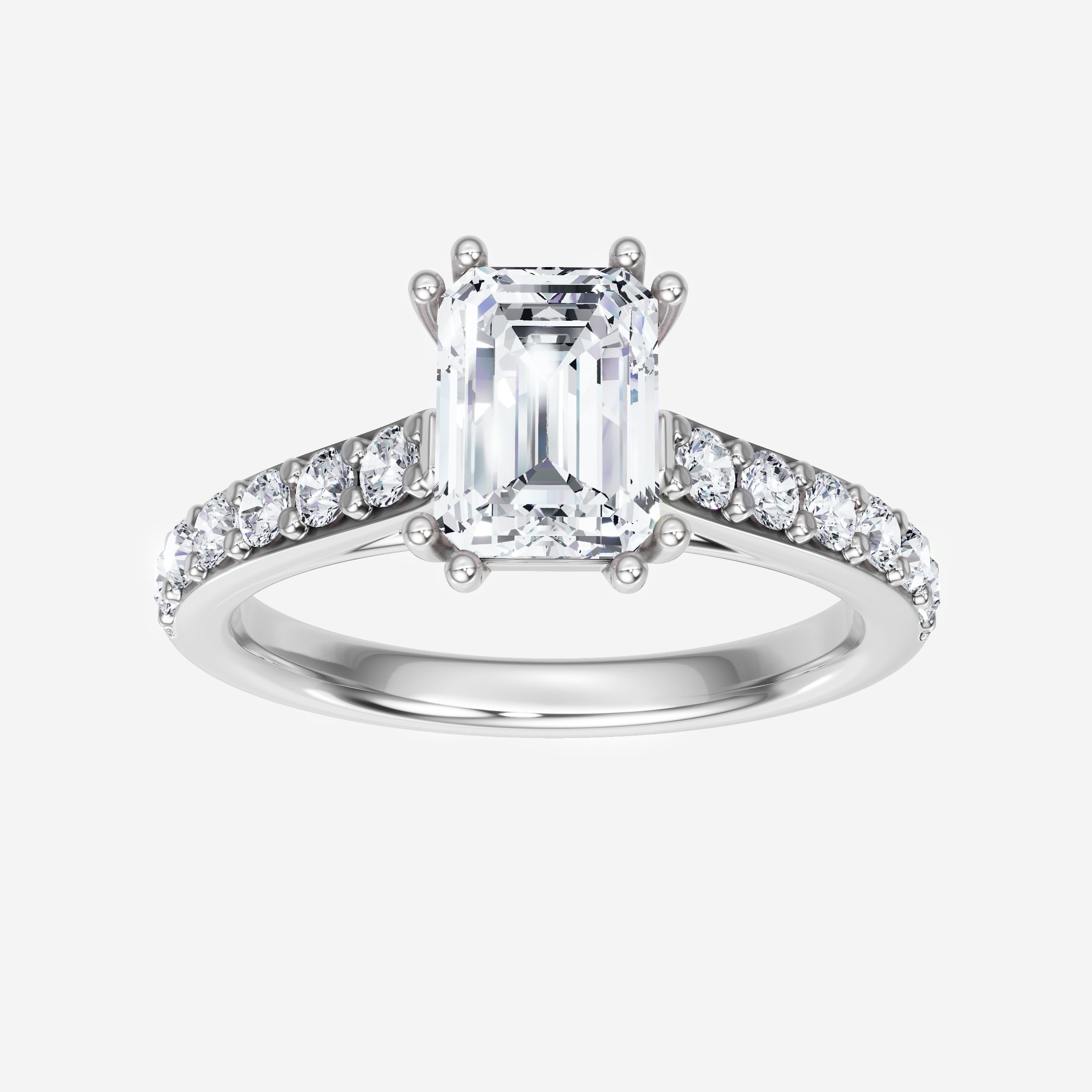 Anillo de esplendor brillante esmeralda