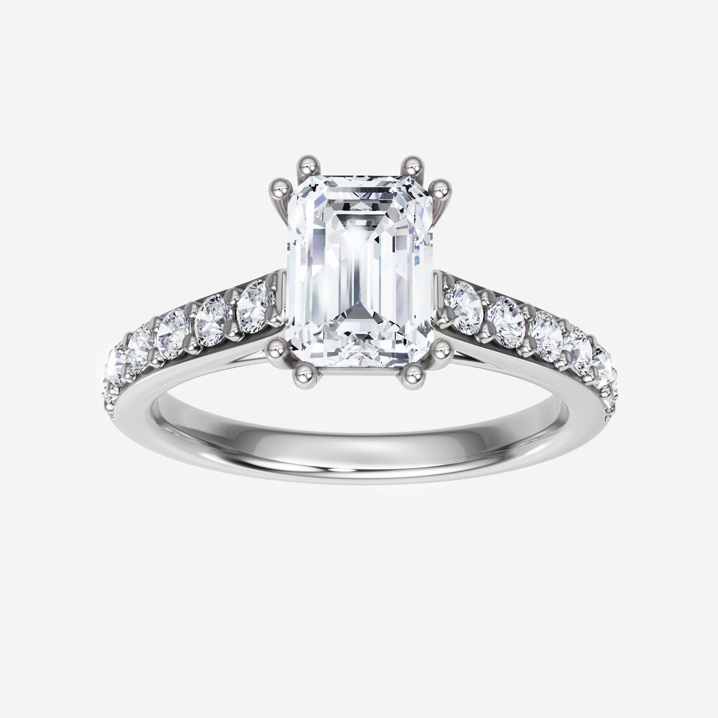 Anillo de esplendor brillante esmeralda