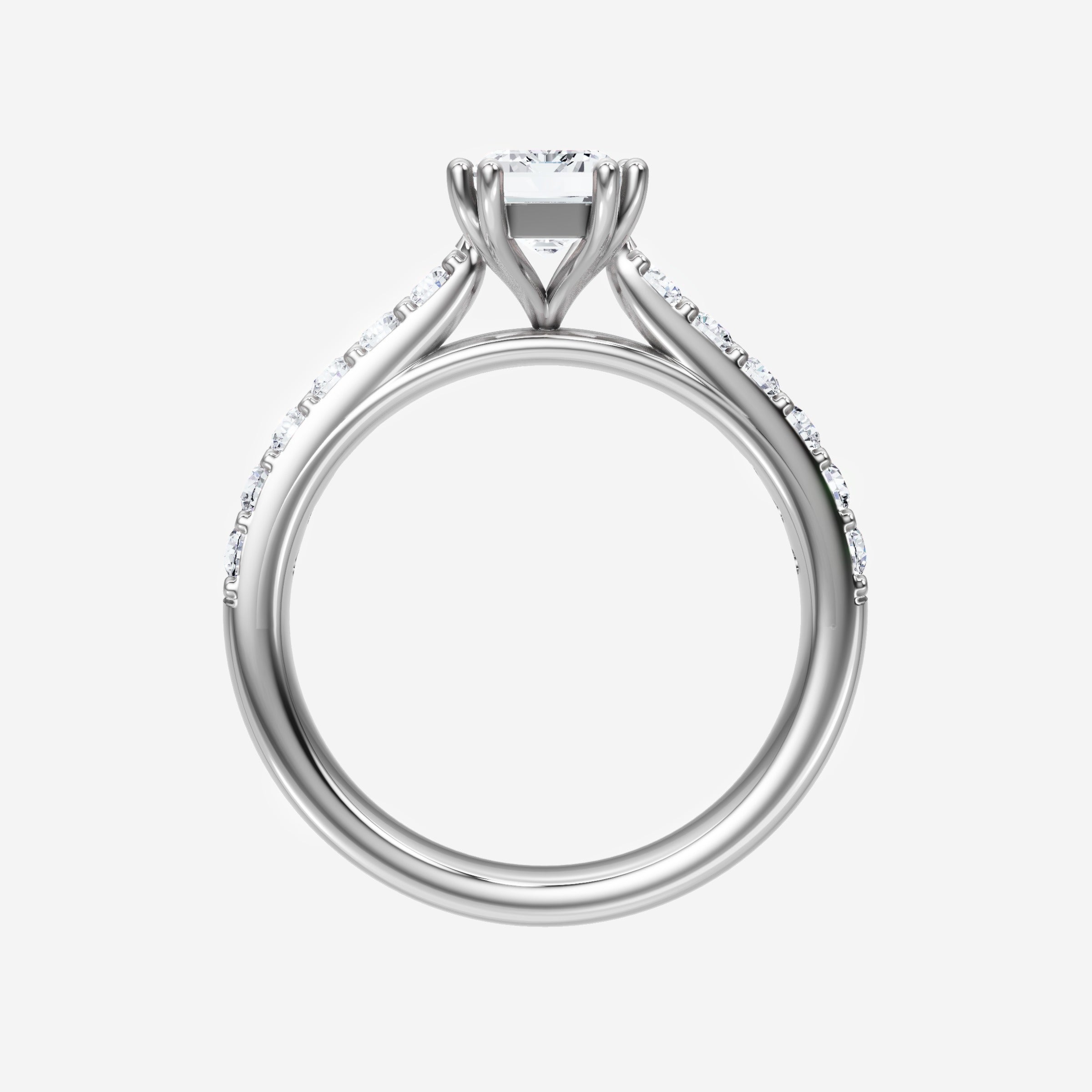 Anillo de esplendor brillante esmeralda