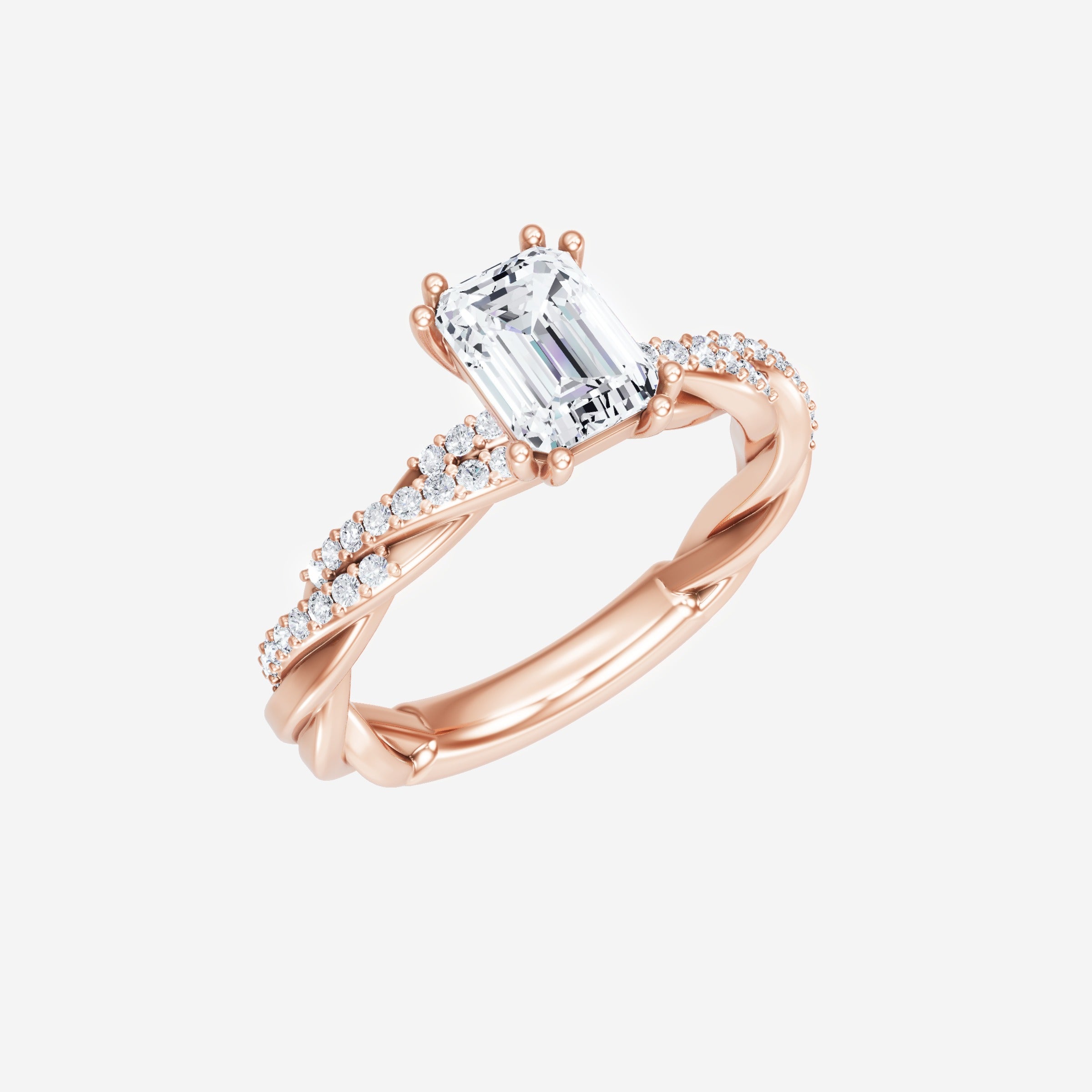 Anillo de esplendor brillante esmeralda