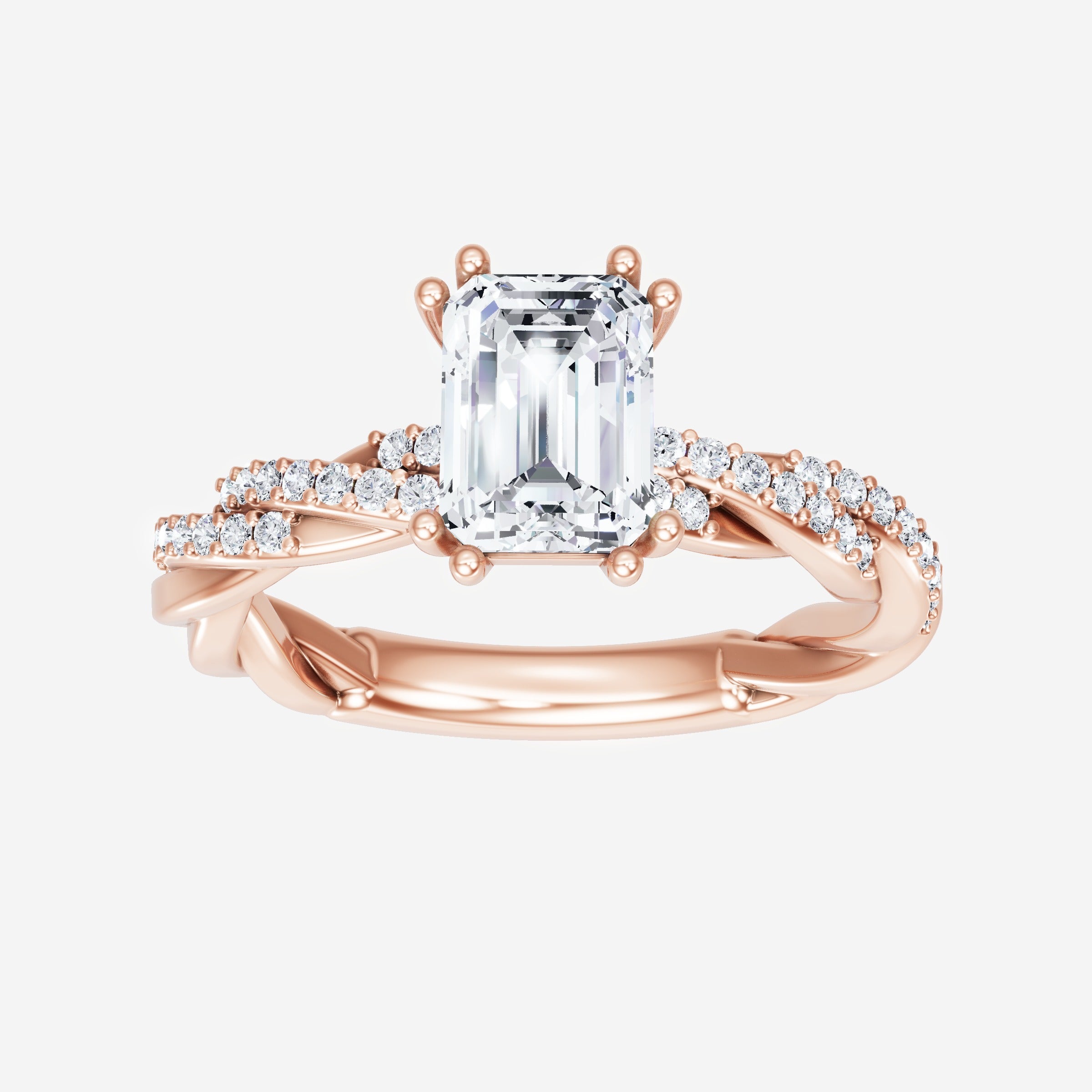 Anillo de esplendor brillante esmeralda