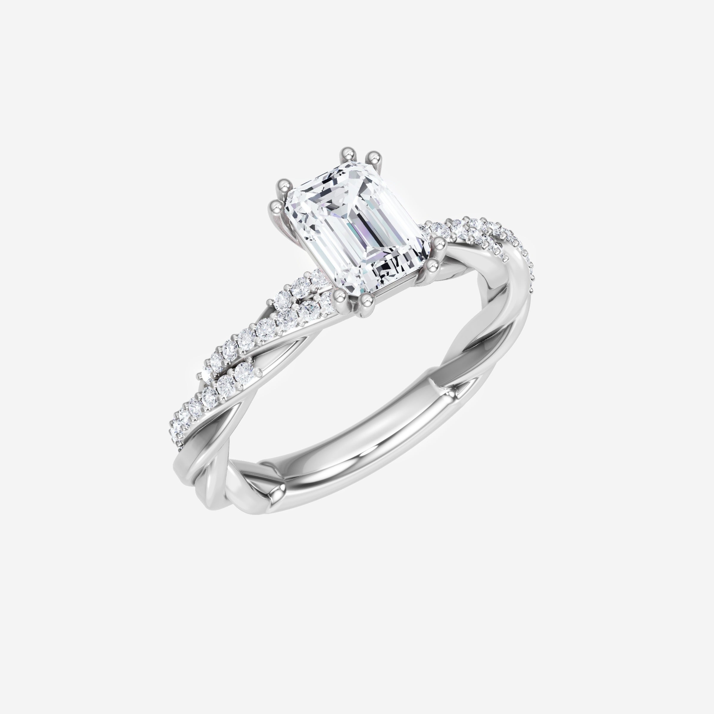 Anillo de esplendor brillante esmeralda