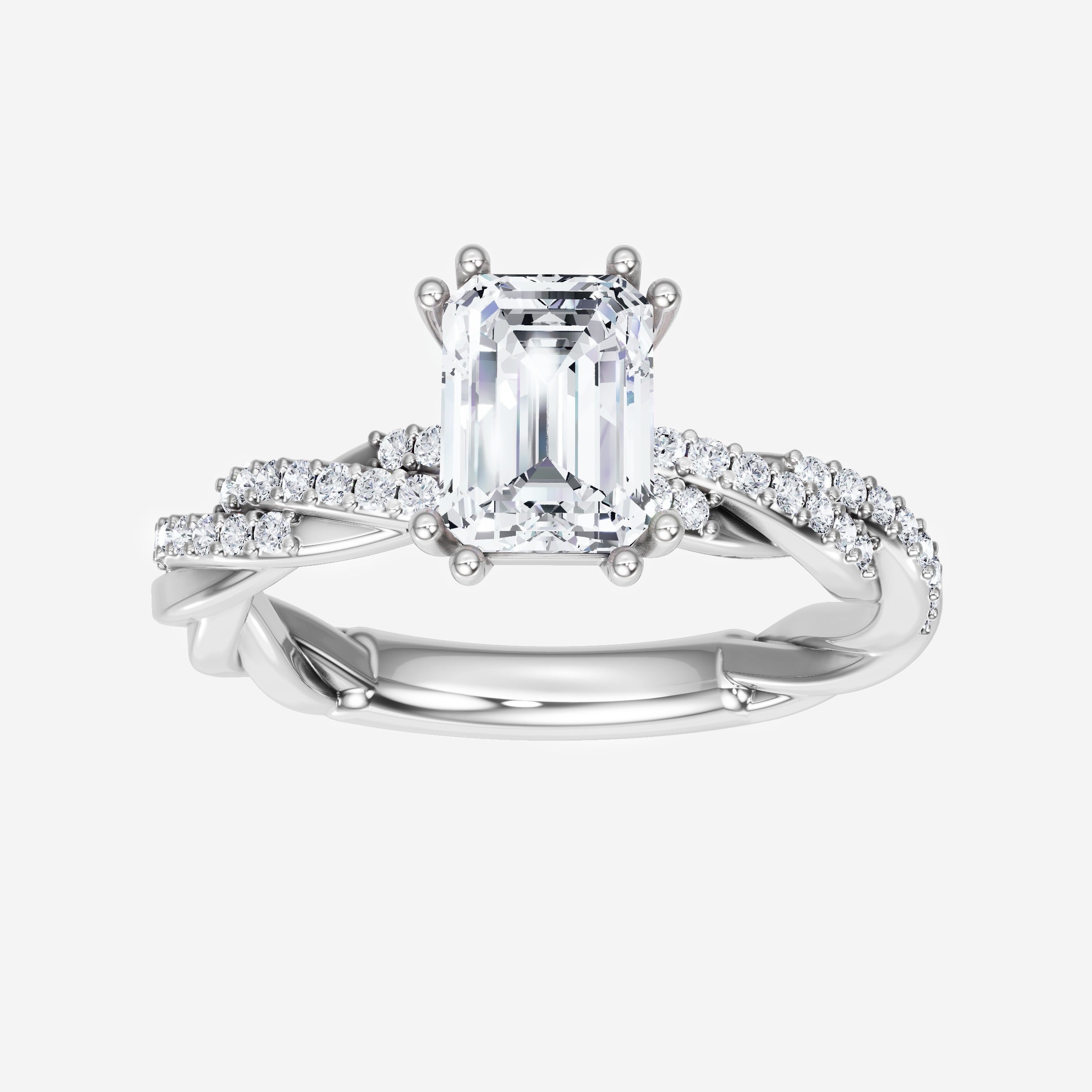 Anillo de esplendor brillante esmeralda