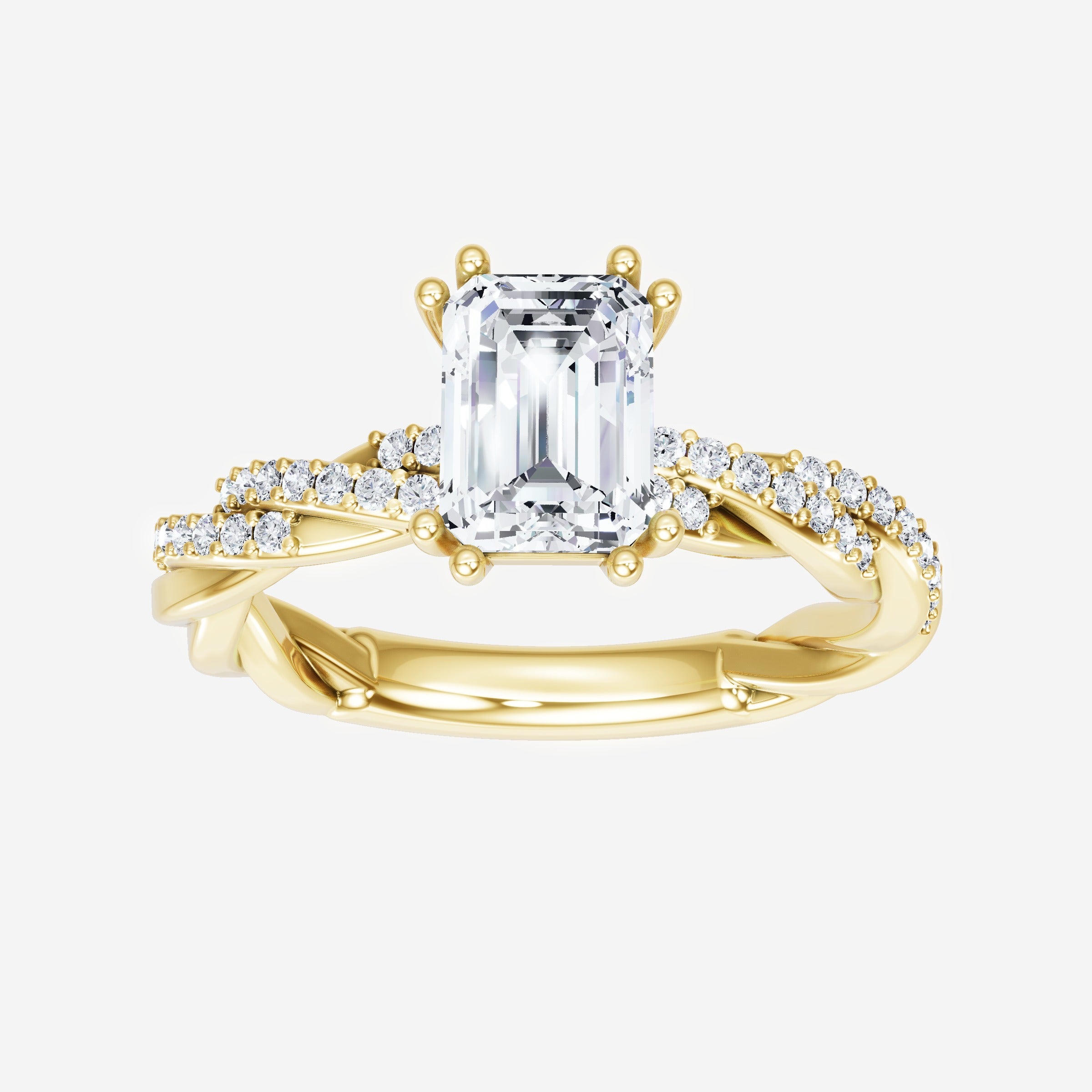 Anillo de esplendor brillante esmeralda