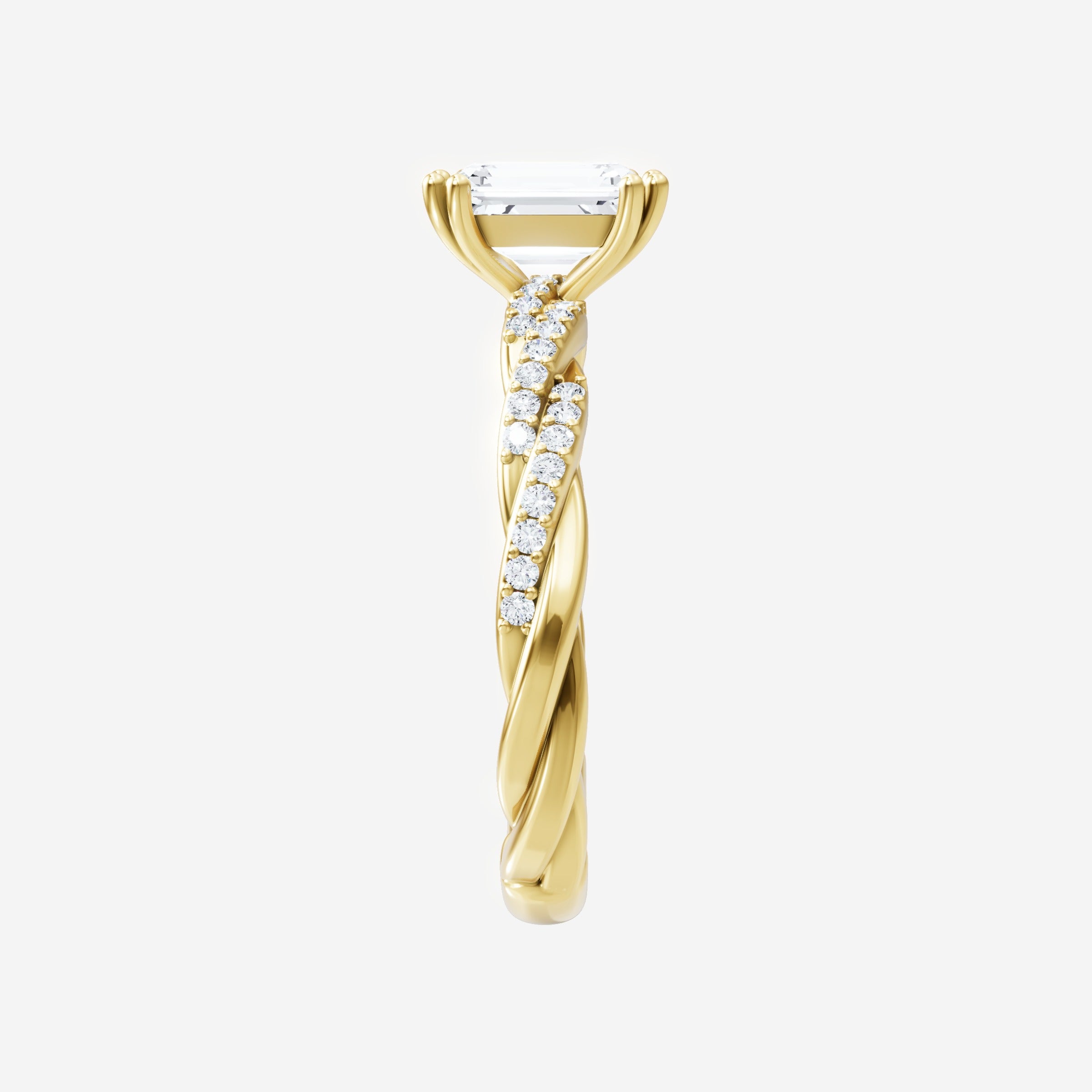 Anillo de esplendor brillante esmeralda