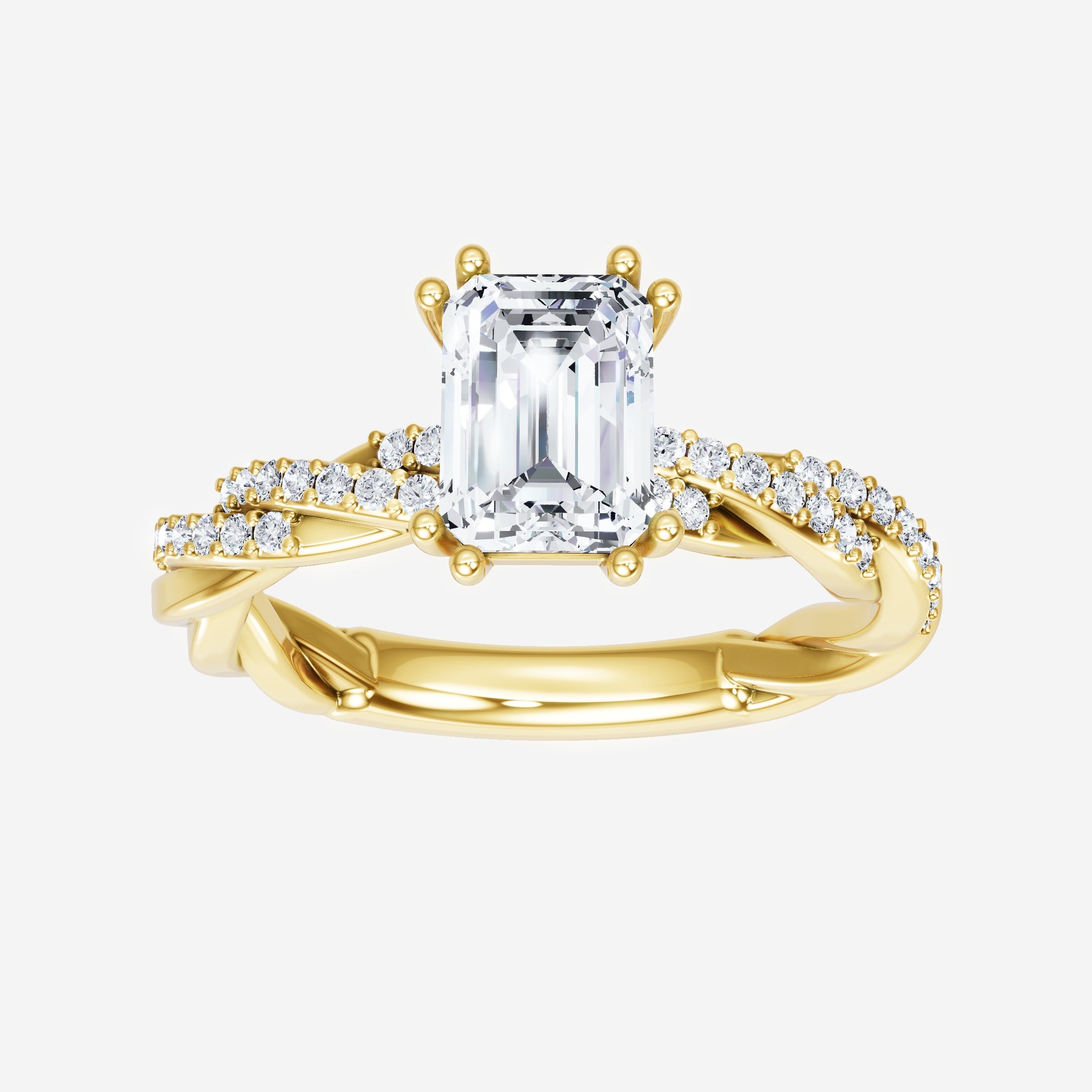 Anillo de esplendor brillante esmeralda