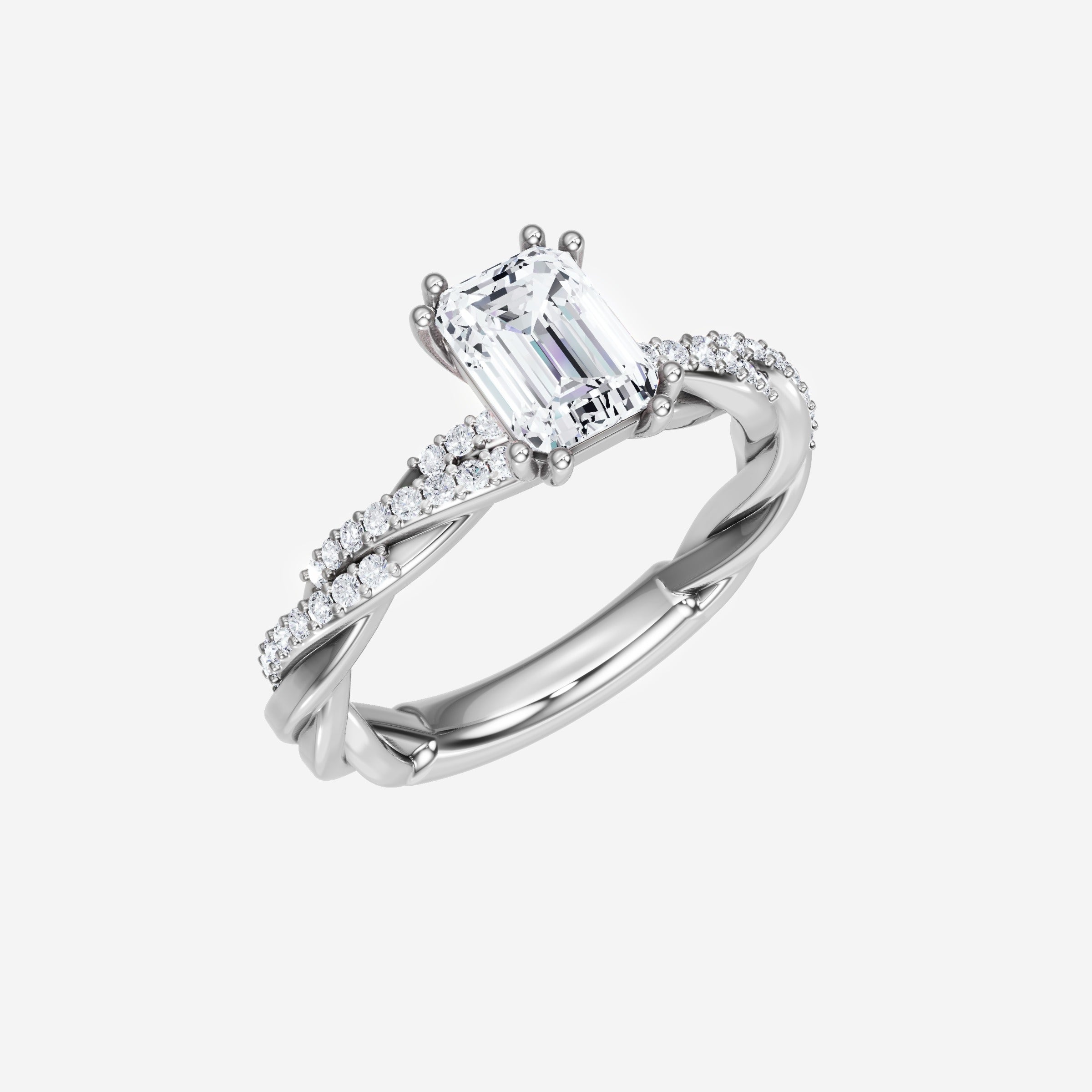 Anillo de esplendor brillante esmeralda