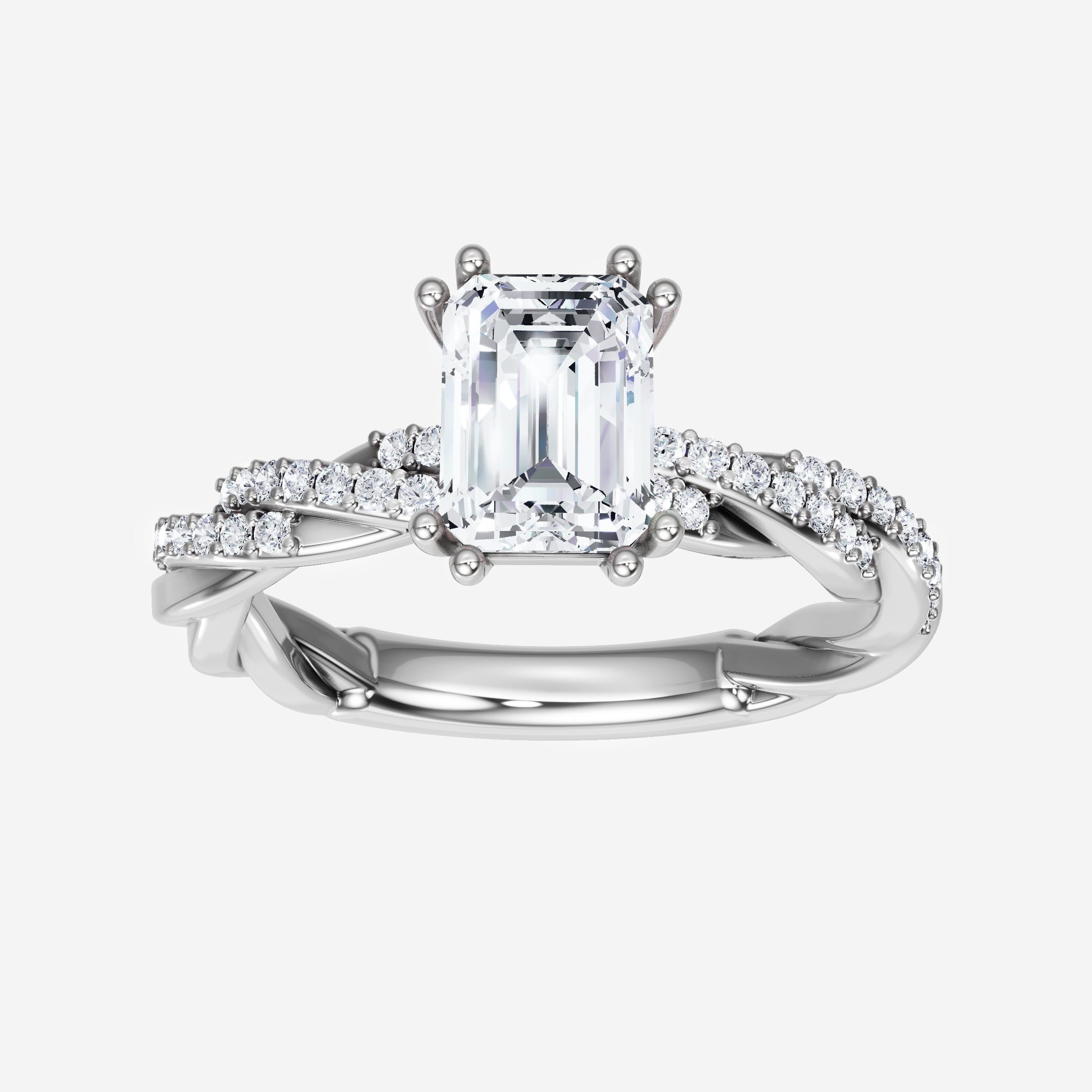 Anillo de esplendor brillante esmeralda