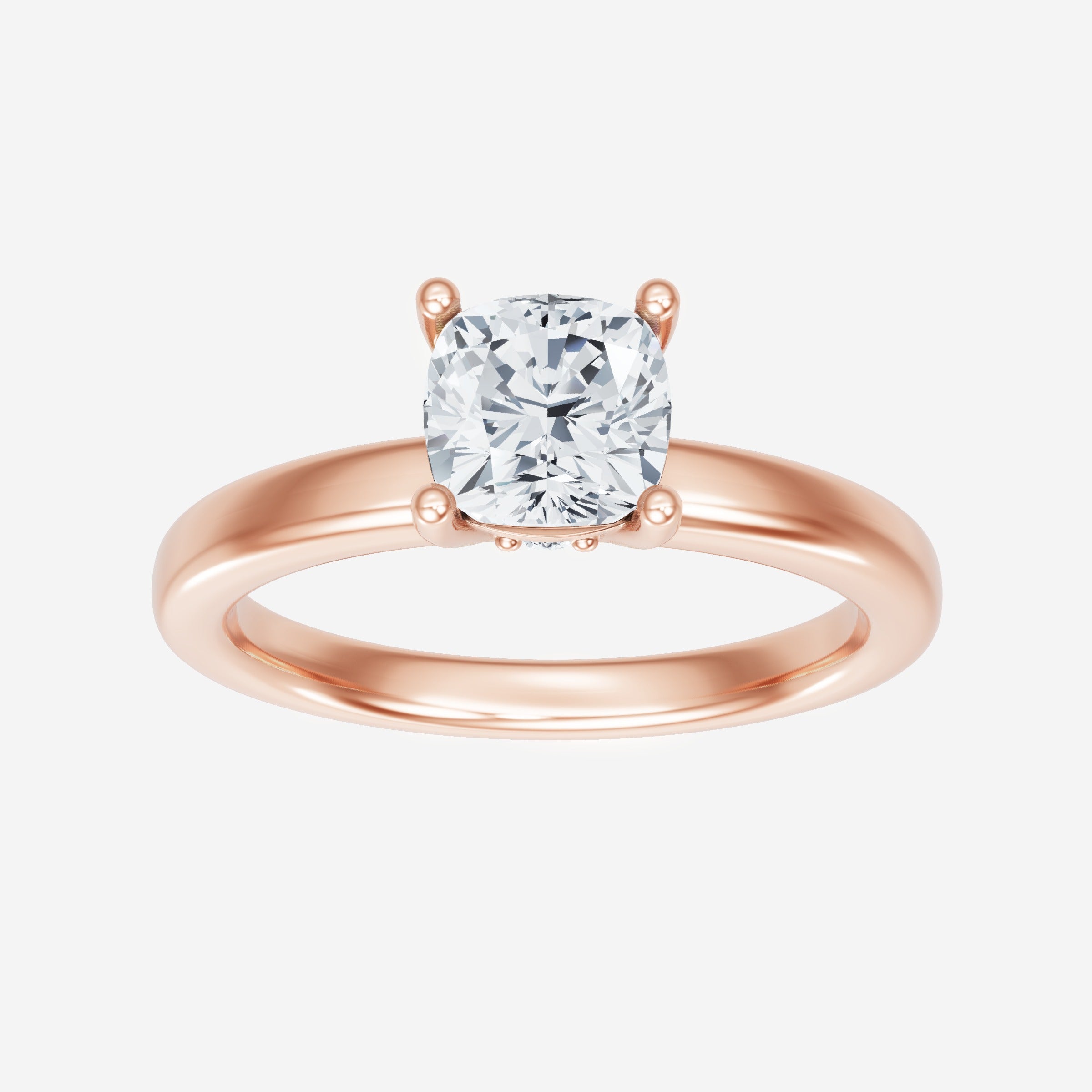 Anillo Diva deslumbrante con forma de cojín