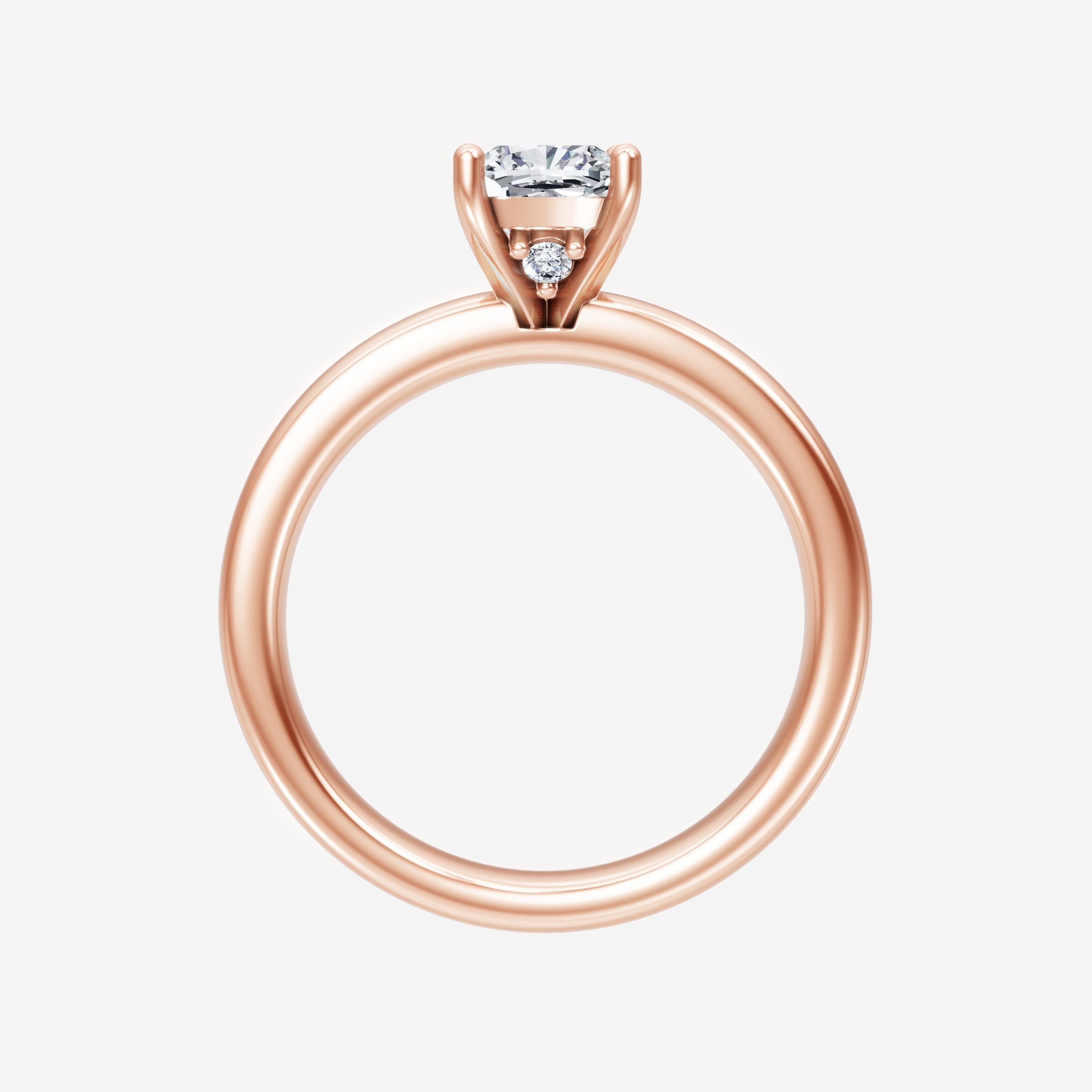 Anillo Diva deslumbrante con forma de cojín