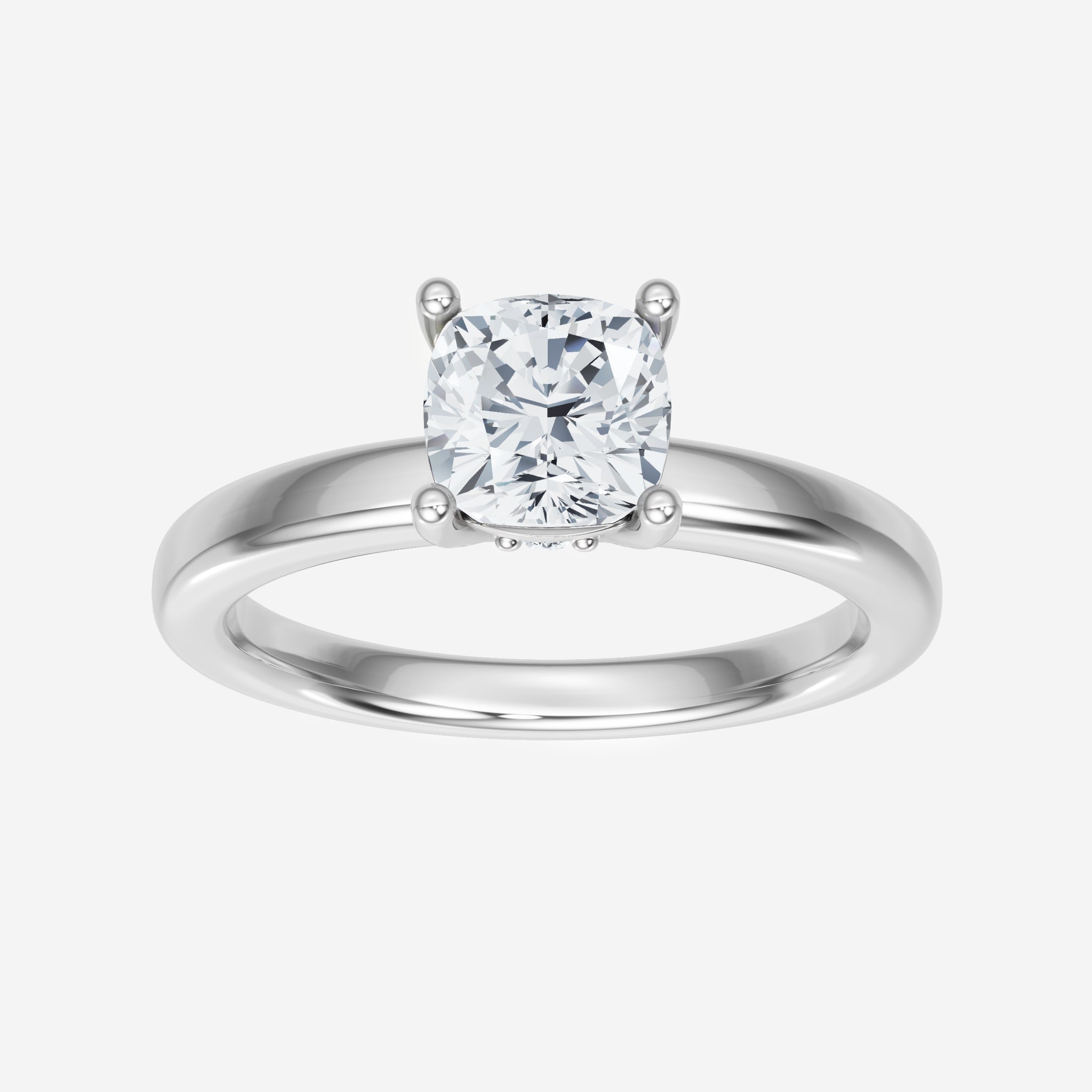 Anillo Diva deslumbrante con forma de cojín