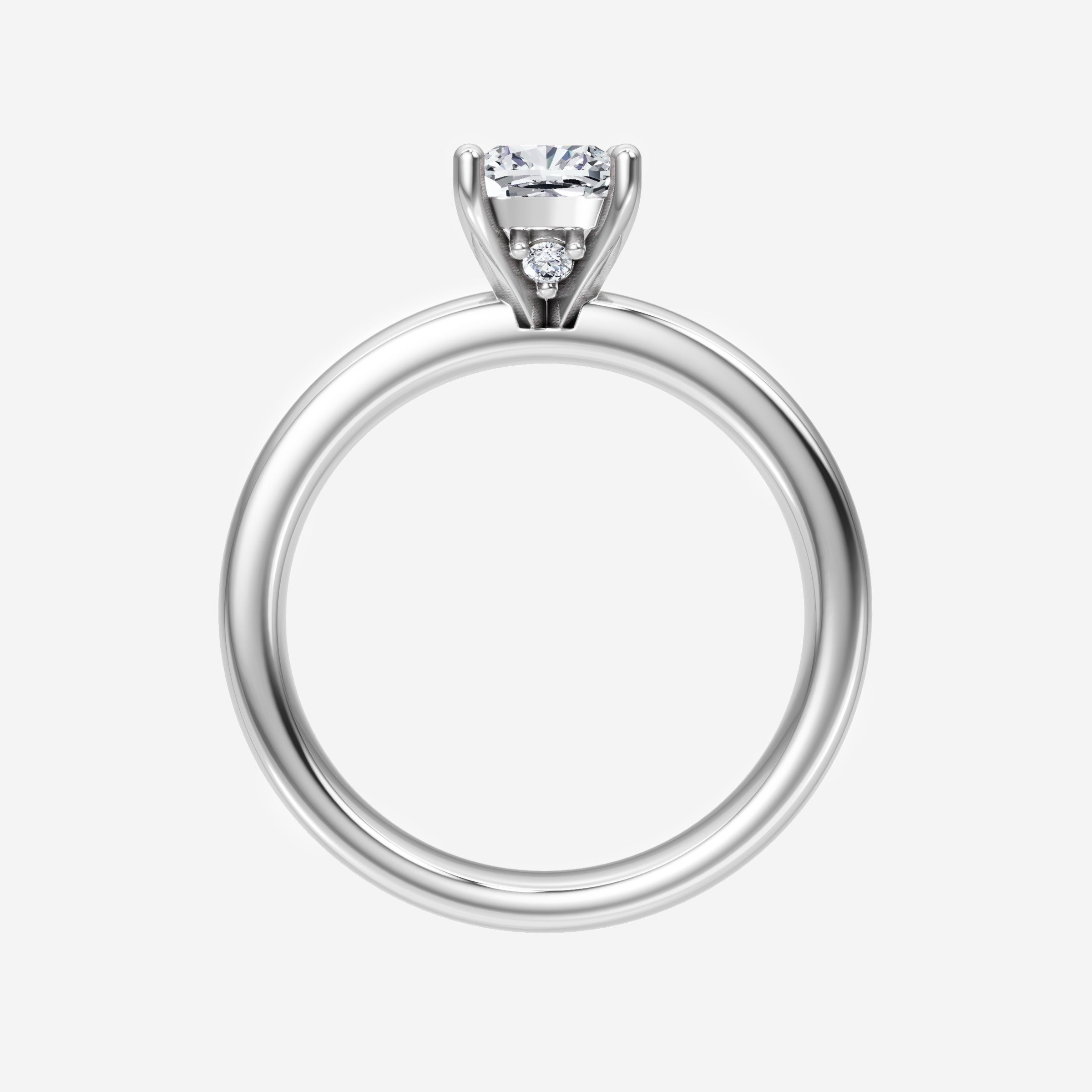 Anillo Diva deslumbrante con forma de cojín