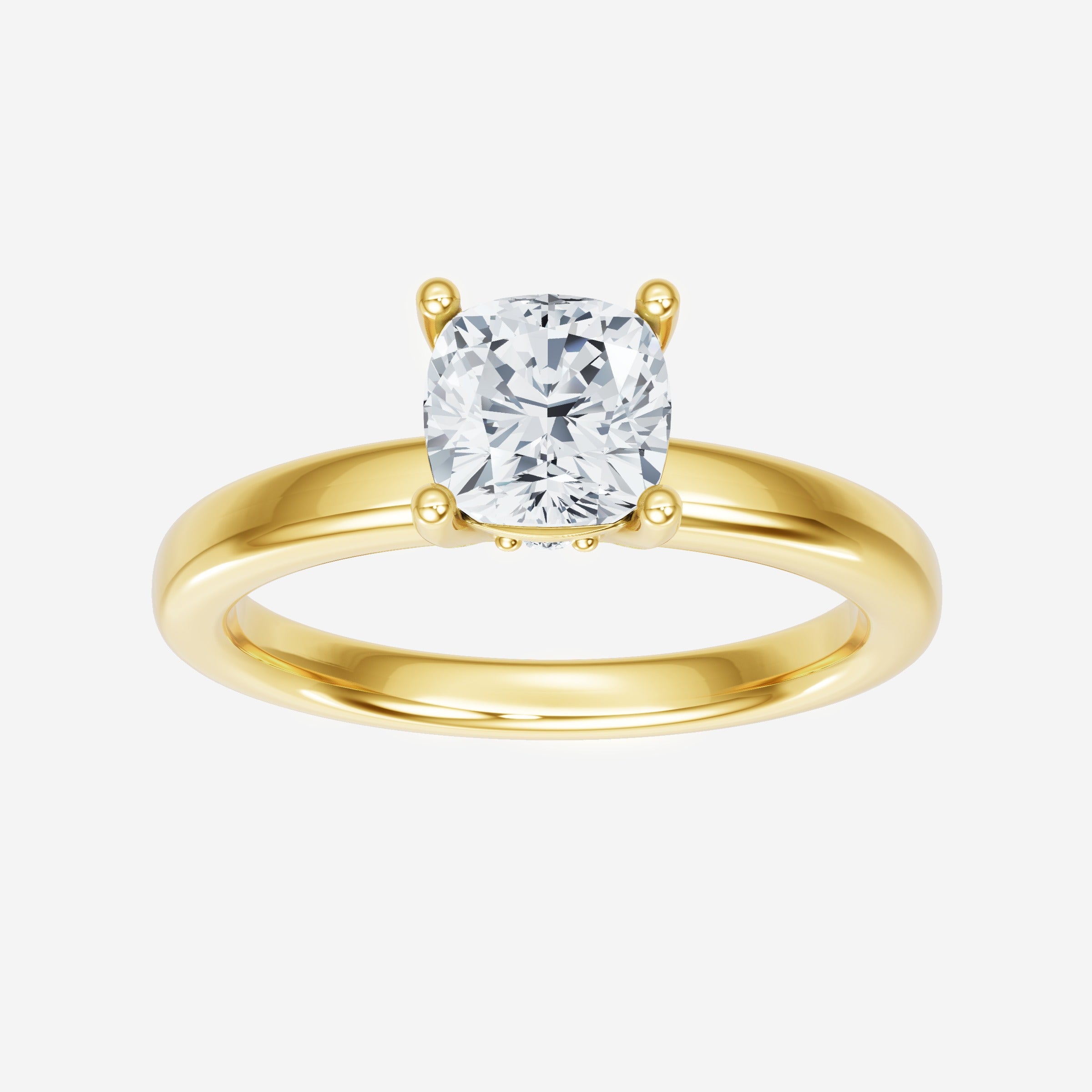 Anillo Diva deslumbrante con forma de cojín