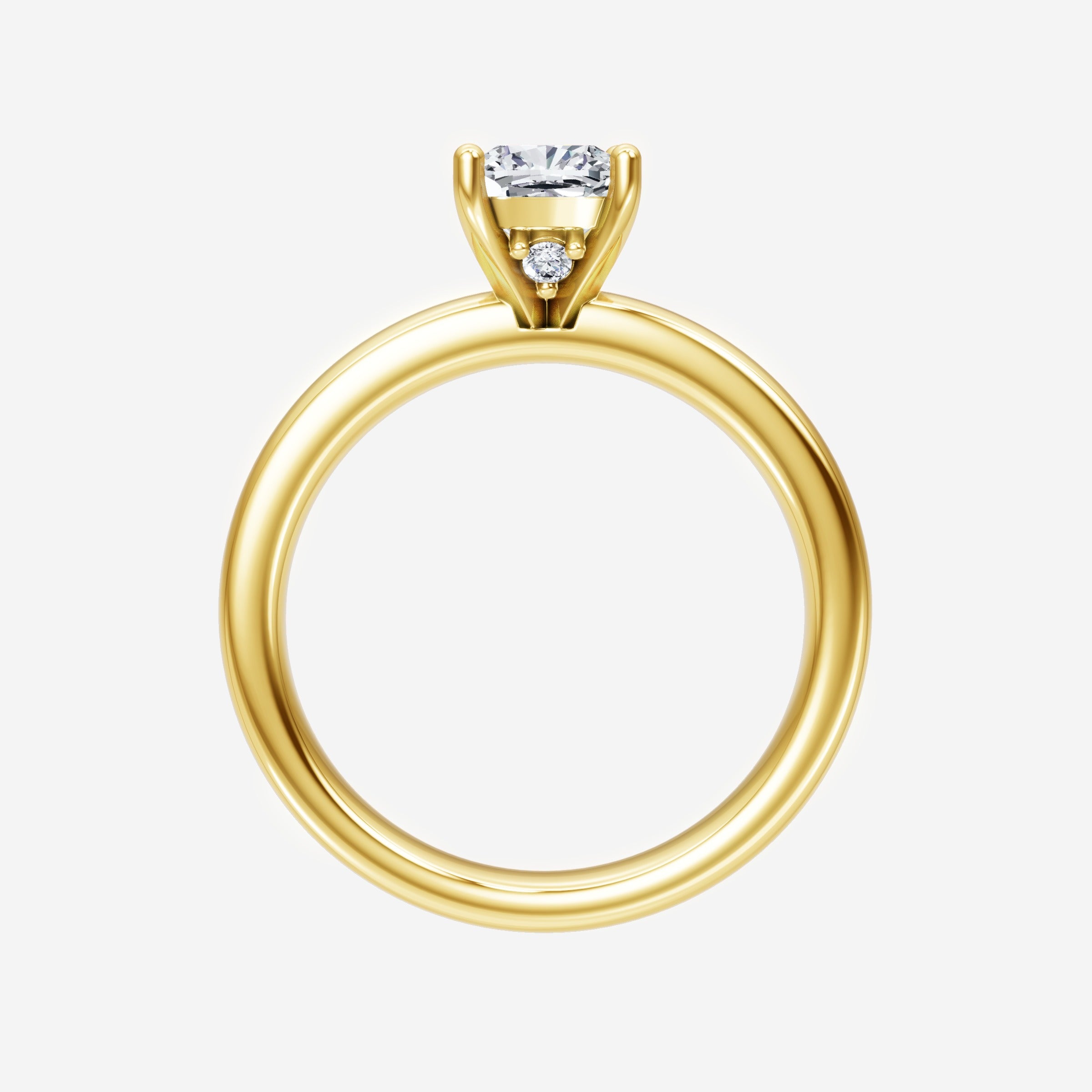 Anillo Diva deslumbrante con forma de cojín