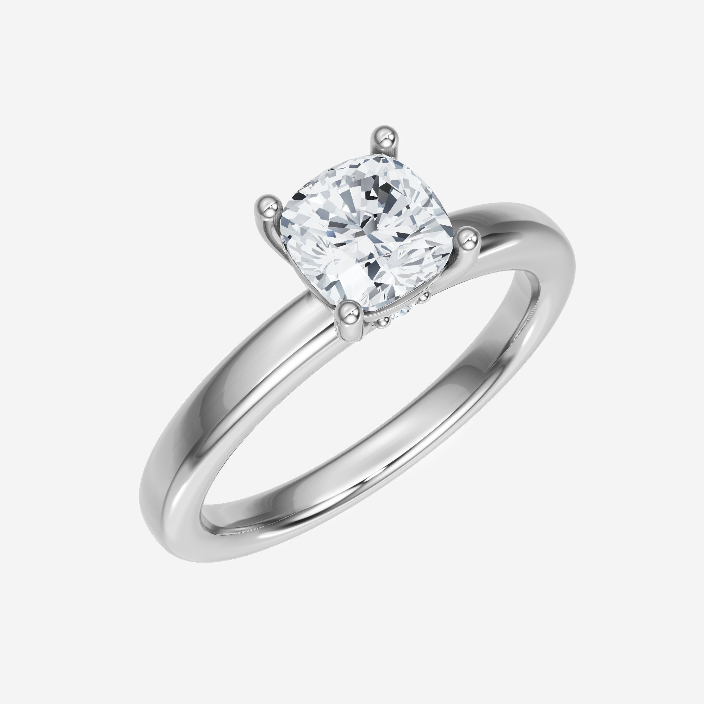 Anillo Diva deslumbrante con forma de cojín