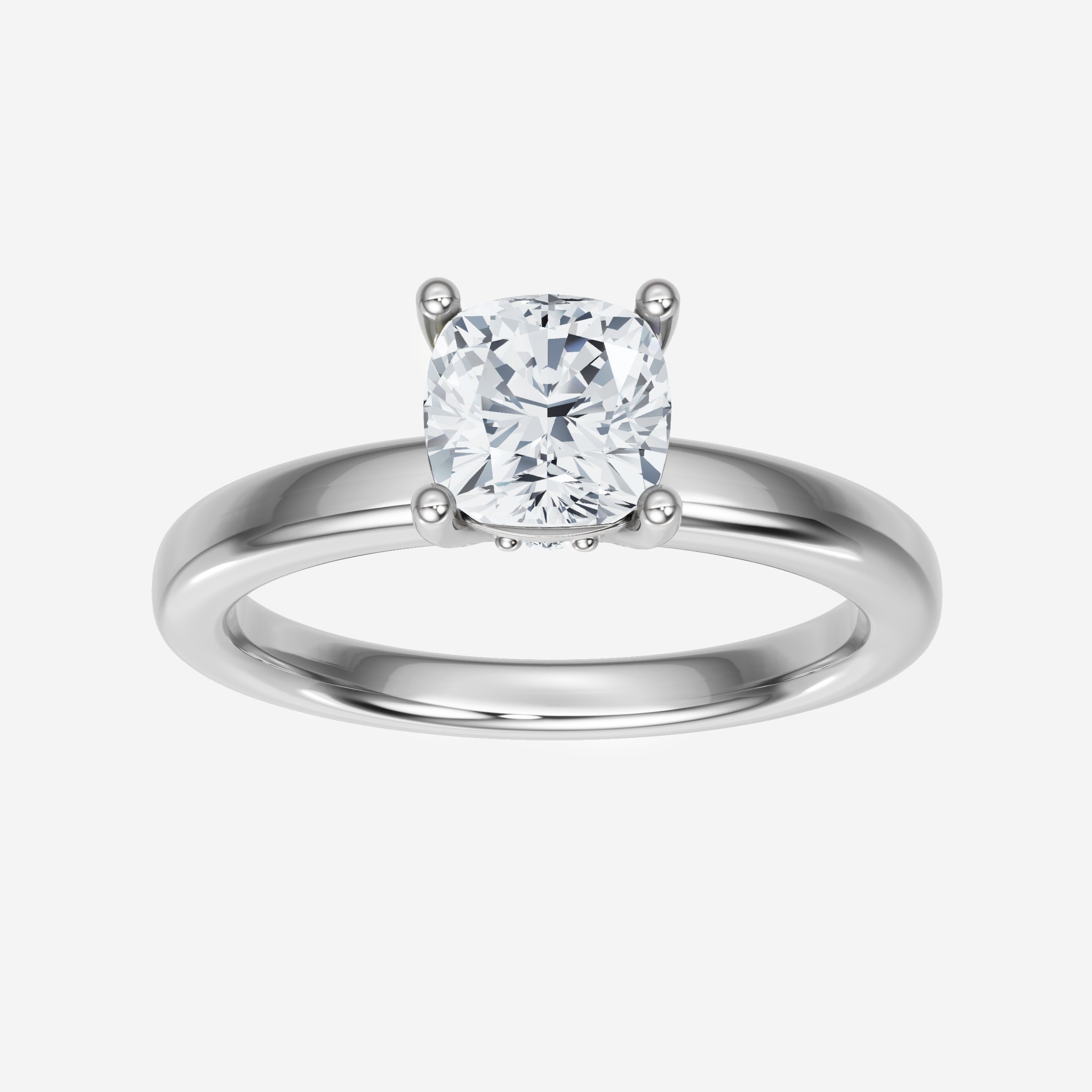 Anillo Diva deslumbrante con forma de cojín