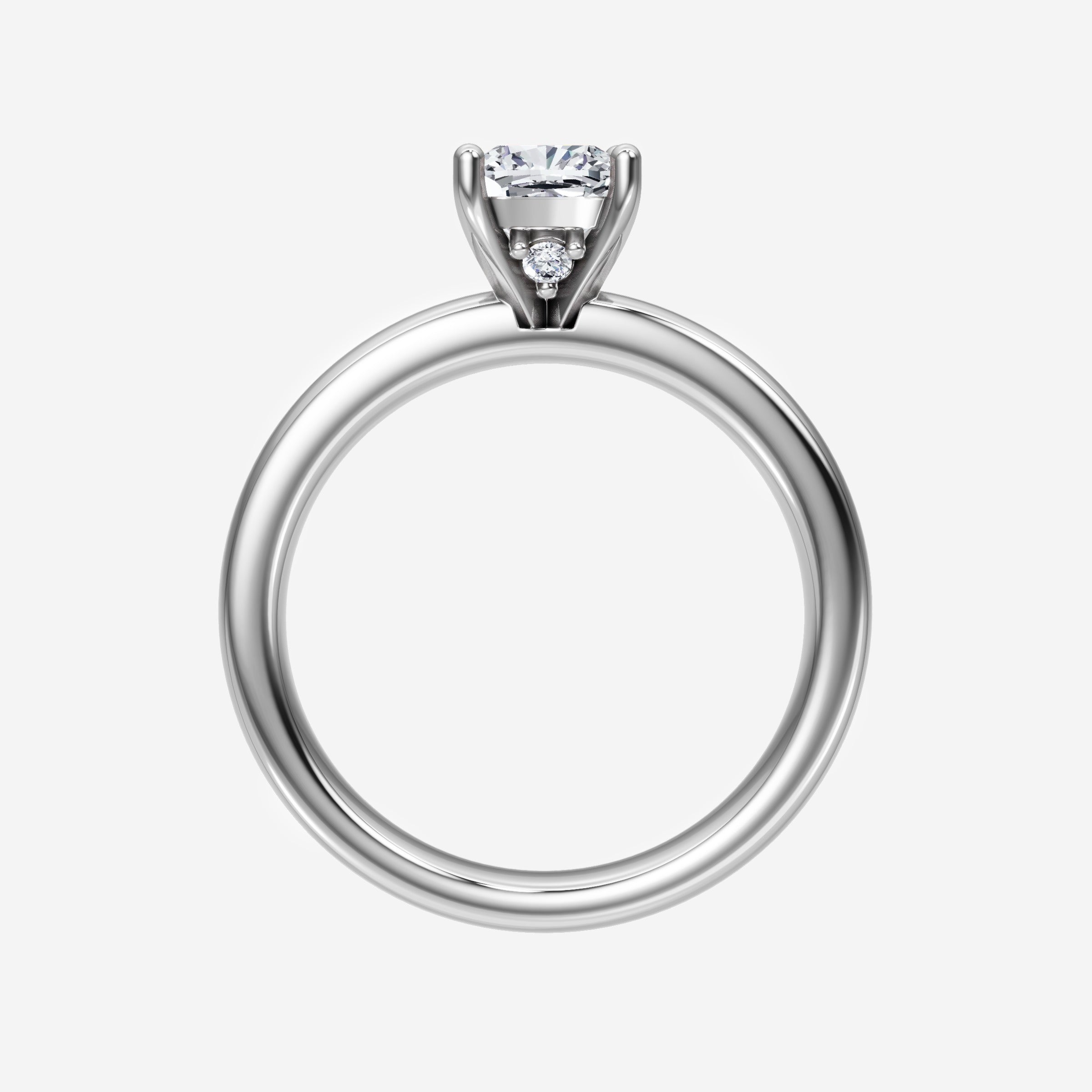 Anillo Diva deslumbrante con forma de cojín