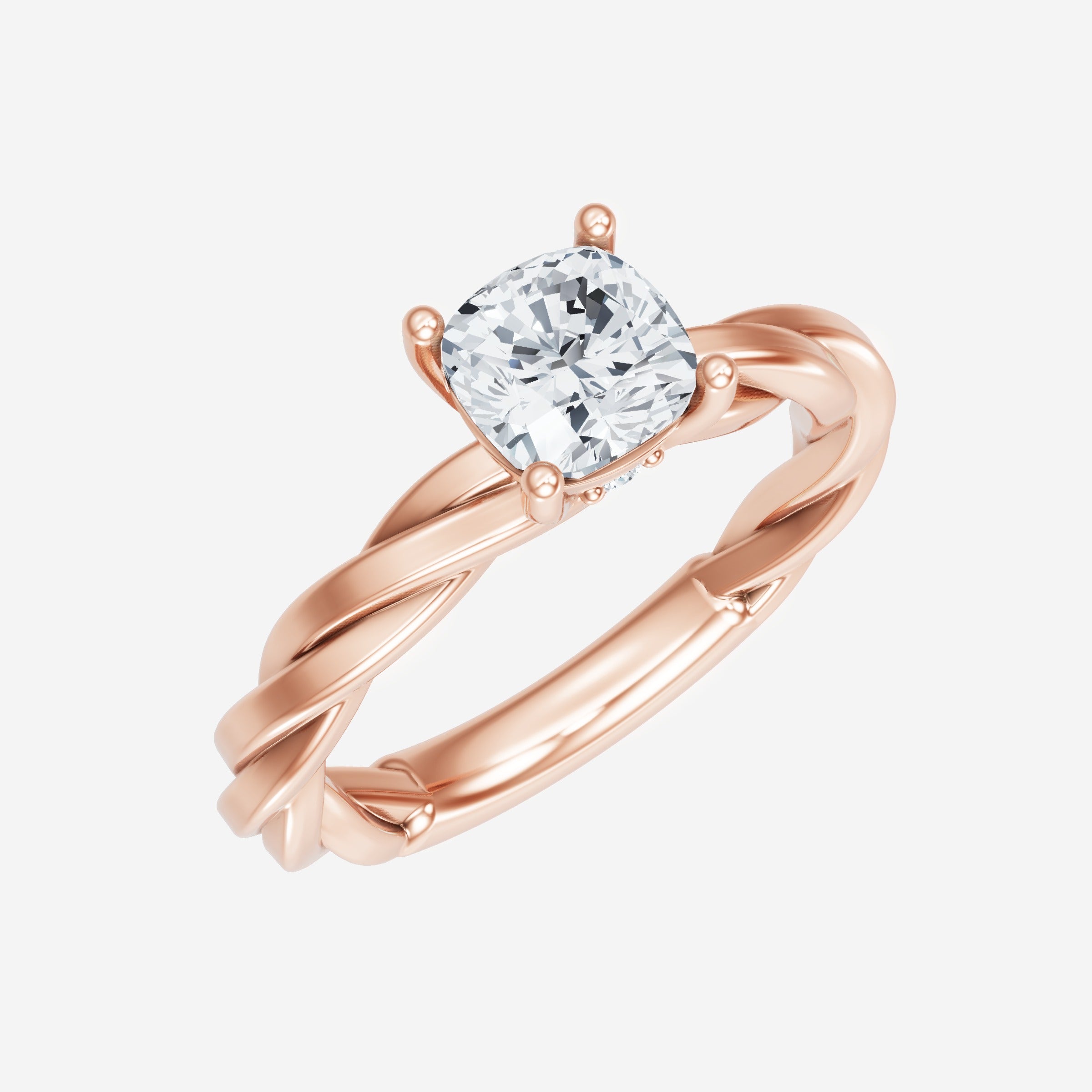 Anillo Diva deslumbrante con forma de cojín