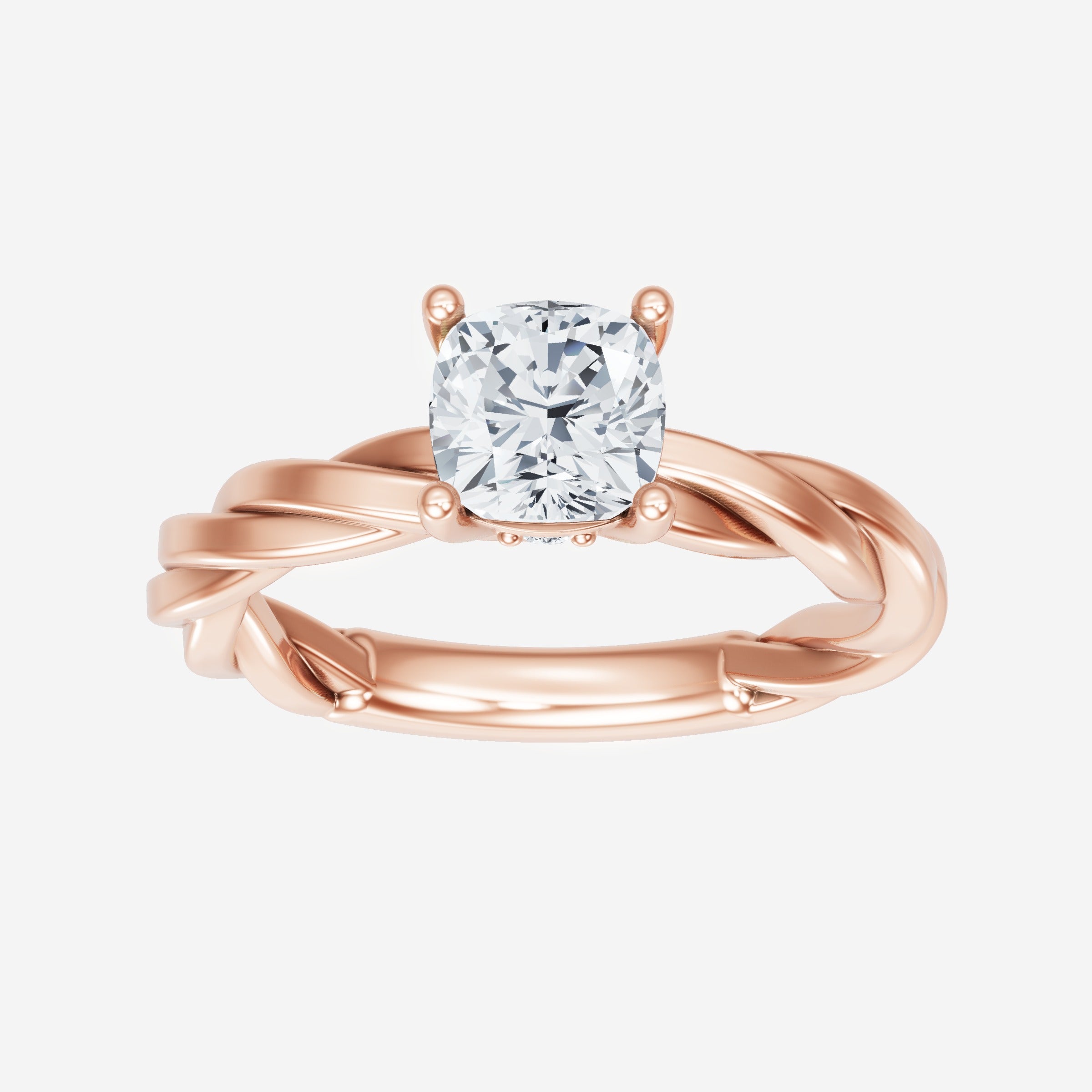 Anillo Diva deslumbrante con forma de cojín