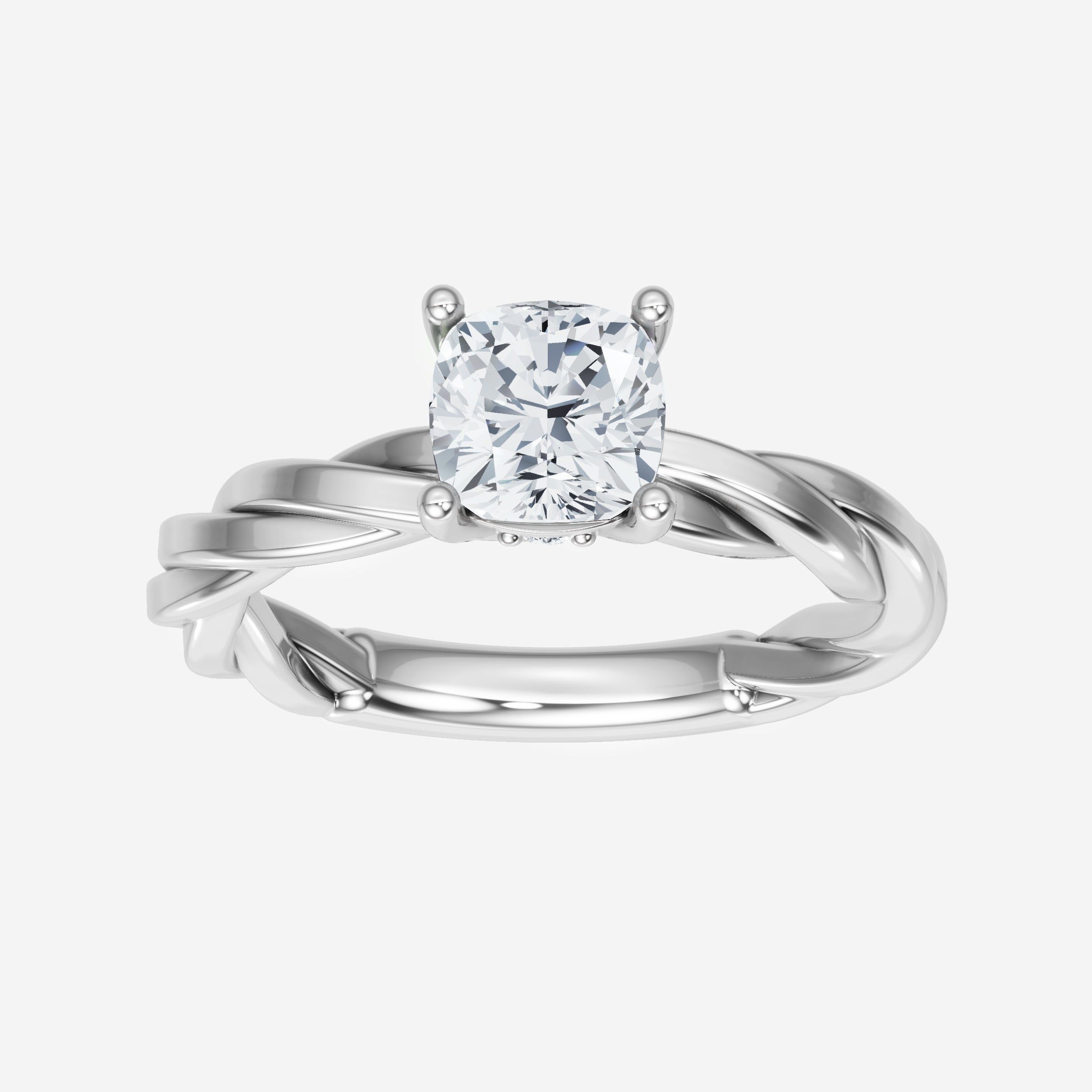 Anillo Diva deslumbrante con forma de cojín