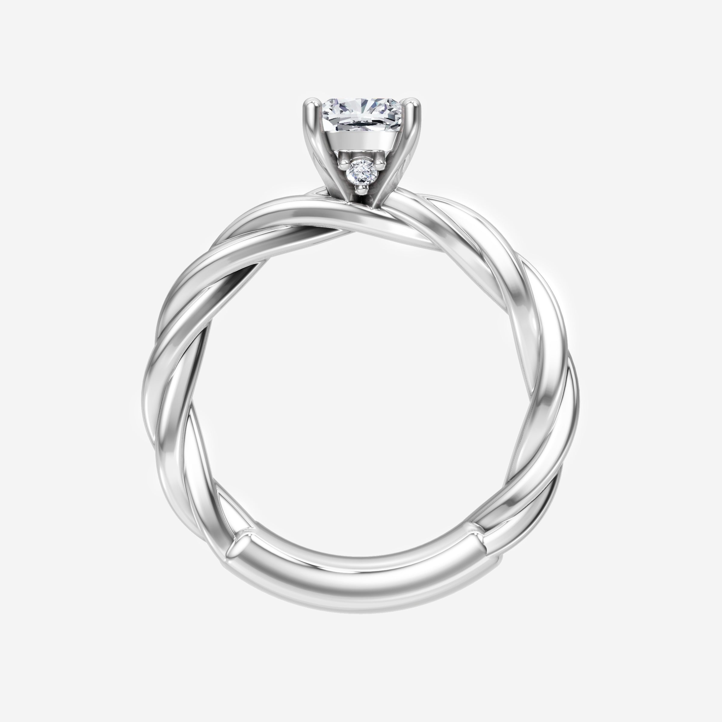 Anillo Diva deslumbrante con forma de cojín