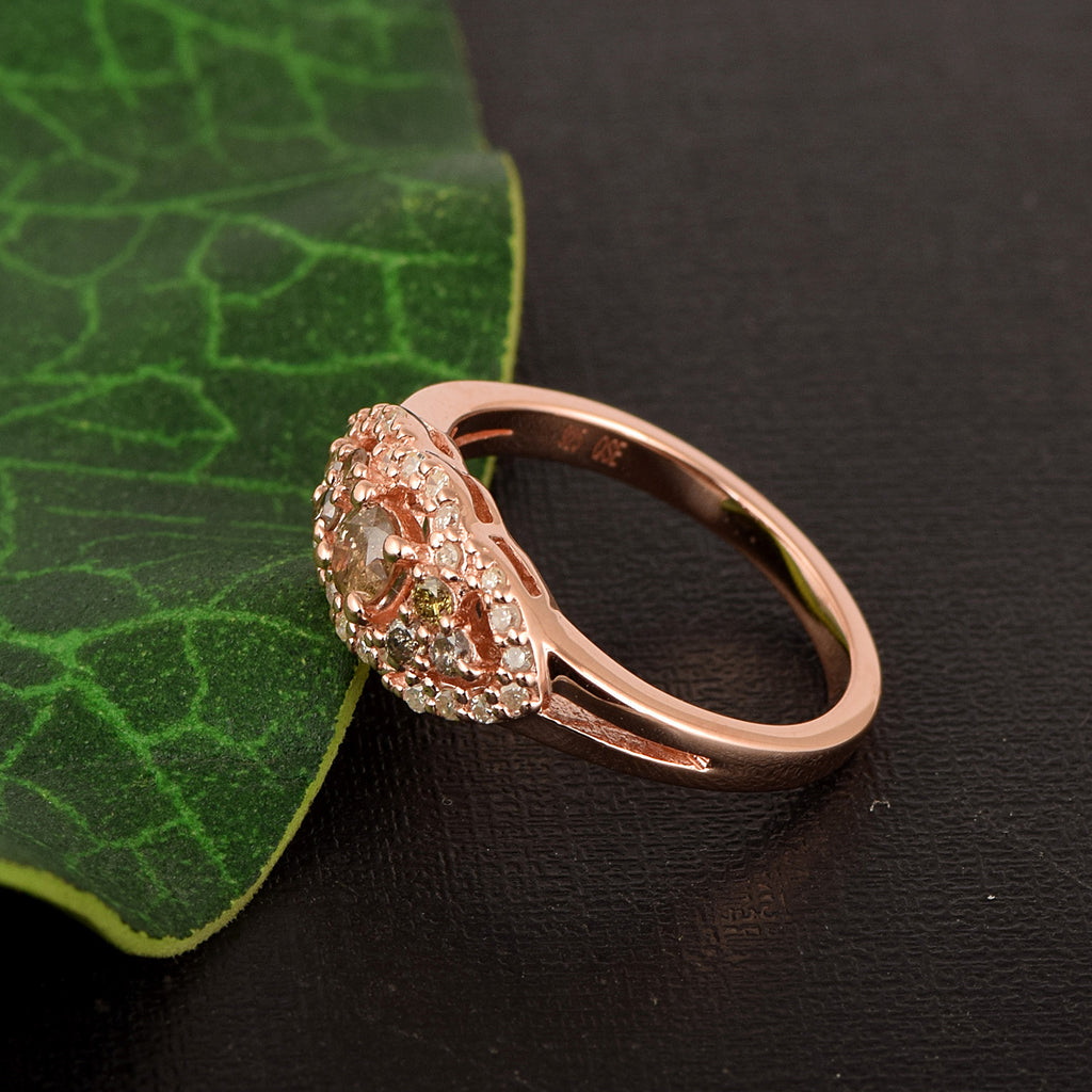 0.50ct  Natural Champagne Diamond Ring