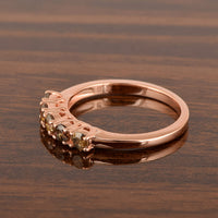 0.75ct Natural Champagne Diamond Band Ring