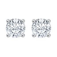 IGI Lab-Grown Diamond Stud Earrings (0.50ct - 10ct) Push Back