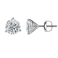 2 Carat Martini 3-Prong Lab Grown Diamond Stud Earrings