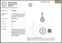 Colgante de pera con halo de 0,50 ct