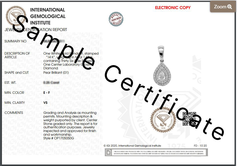 Eternal Teardrop Lab Grown Diamond Pendant