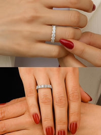 Anillo de eternidad con diamantes cultivados en laboratorio (1-2 ct)
