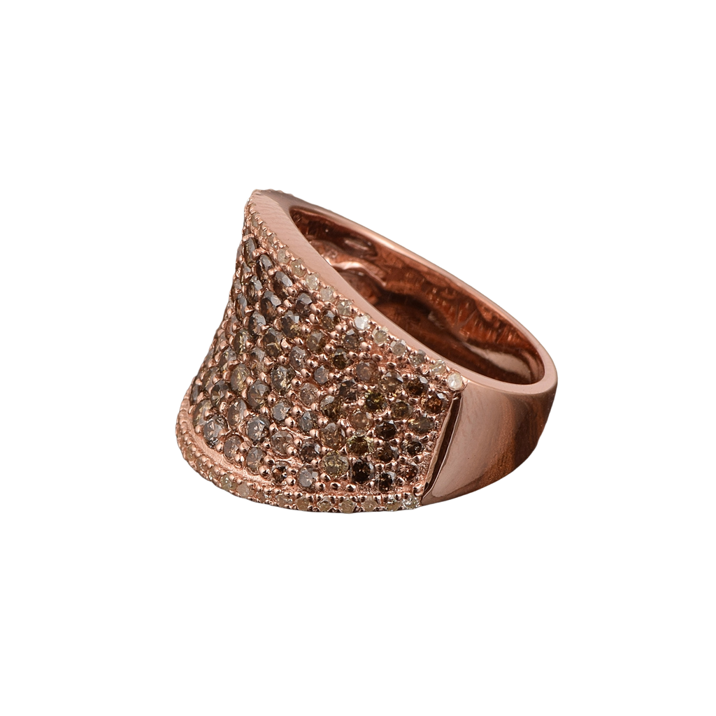 2.5ct Natural Champagne Diamond Band Ring